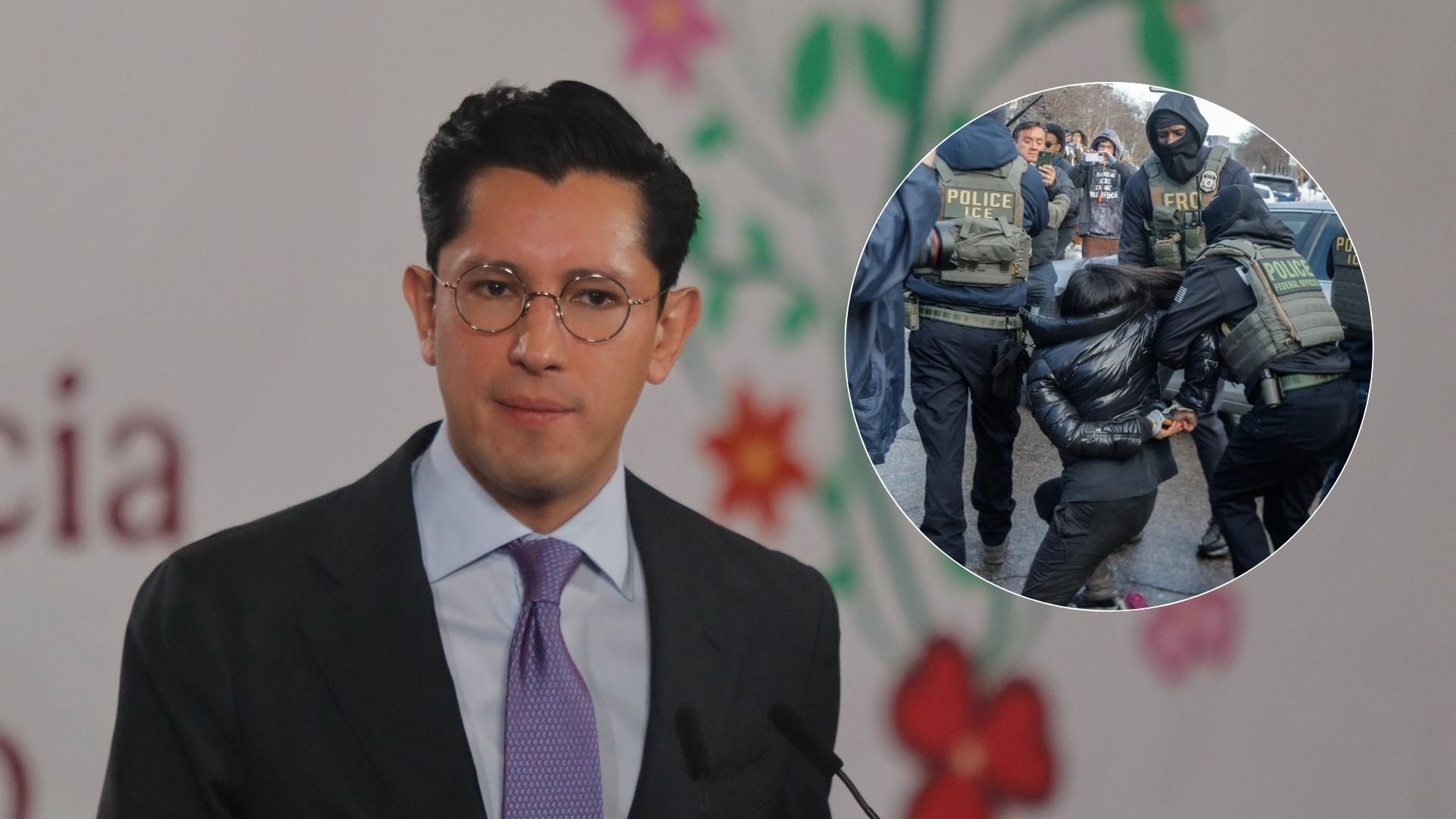 Roberto Velasco, secretario de Relaciones Exteriores sobre denuncias por operaciones de ICE - Fotos: AFP/EFE