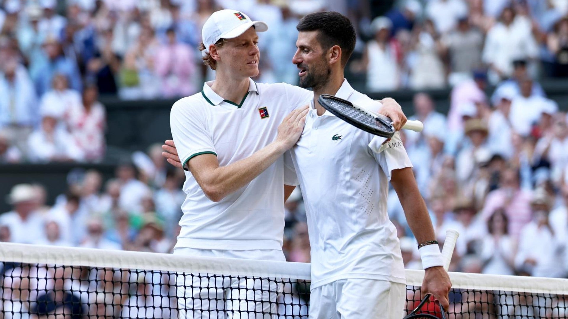 Jannik Sinner y Novak Djokovic en Wimbledon / FOTO: EFE