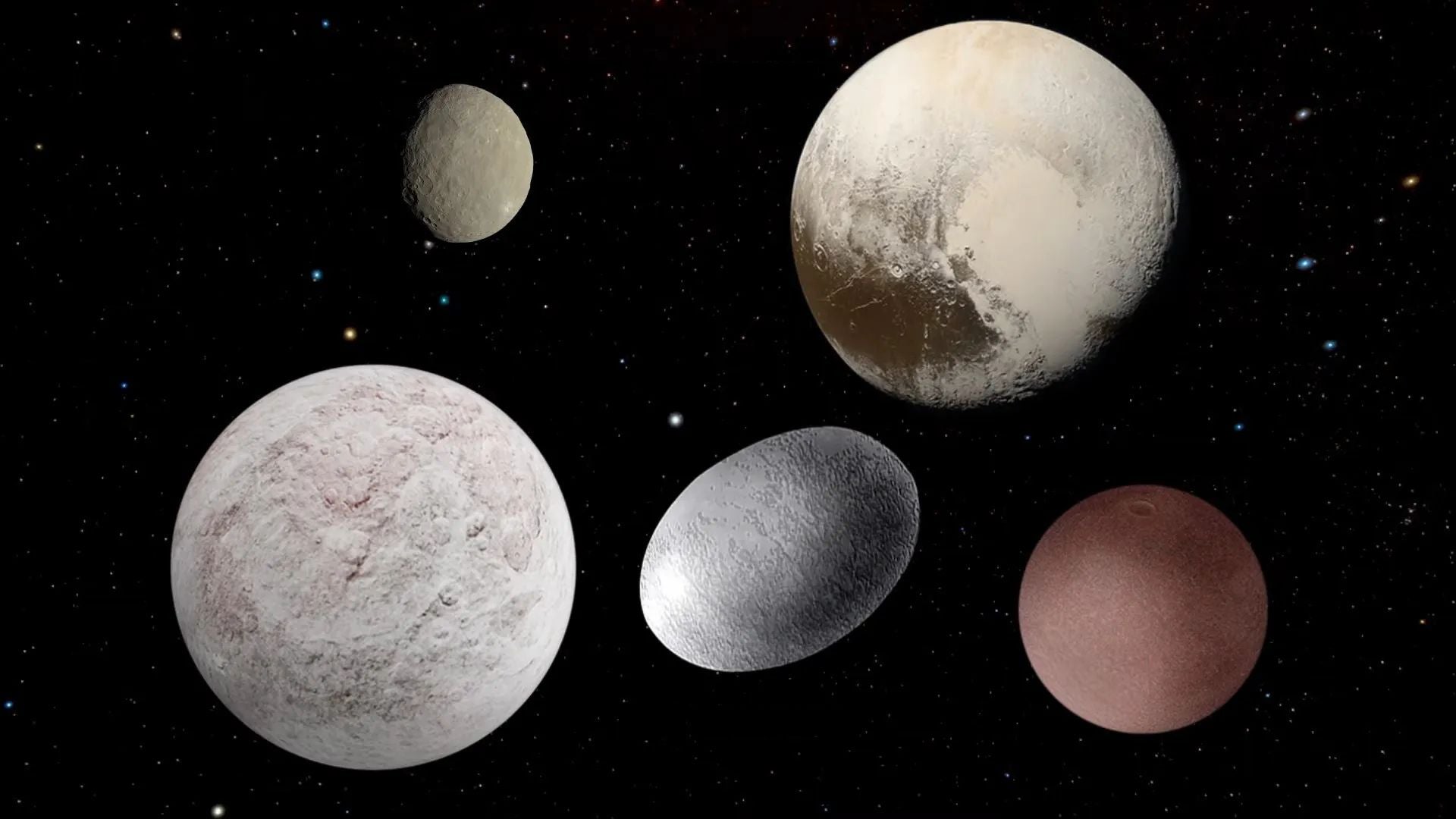 Ceres, Plutón, Eris, Haumea y Makemake, los planetas enanos identificados en nuestro sistema solar - Foto NASA