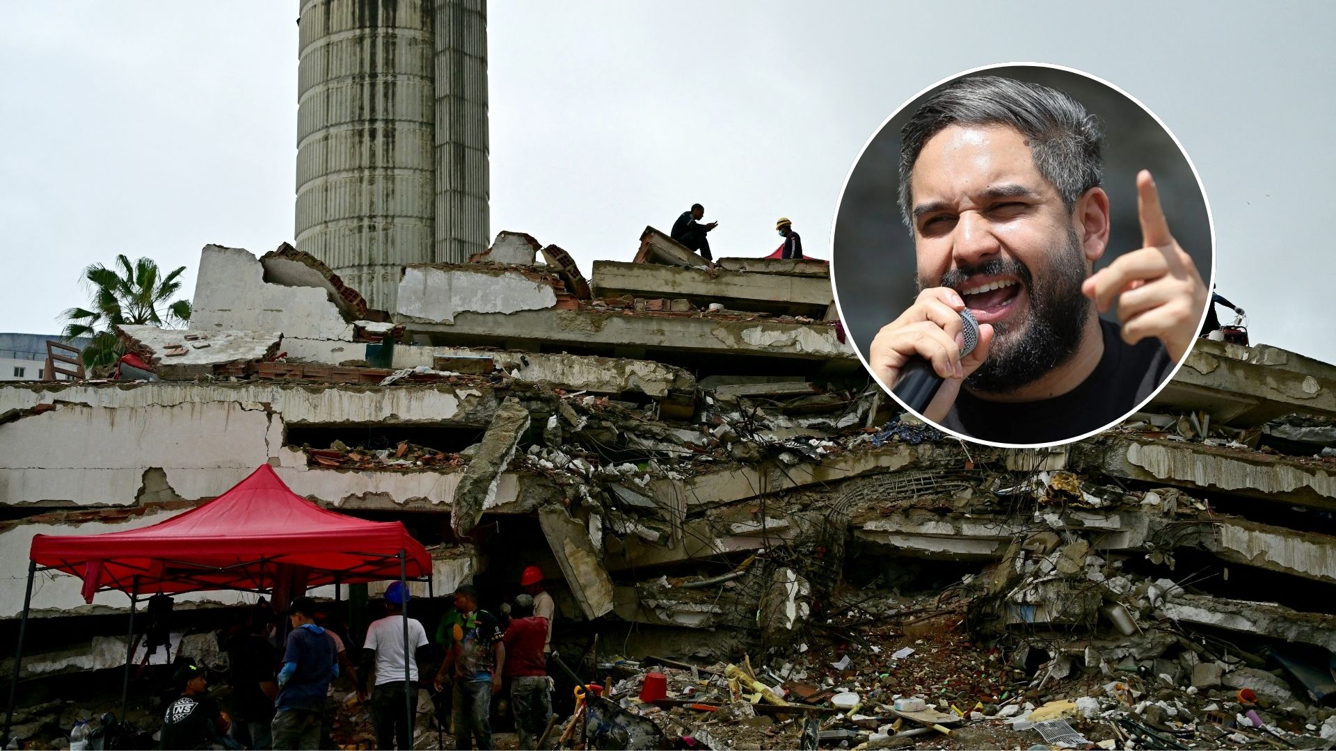Mujer encaró a Nicolás Maduro Guerra, tras la tragedia de los terremotos - Fotos: AFP
