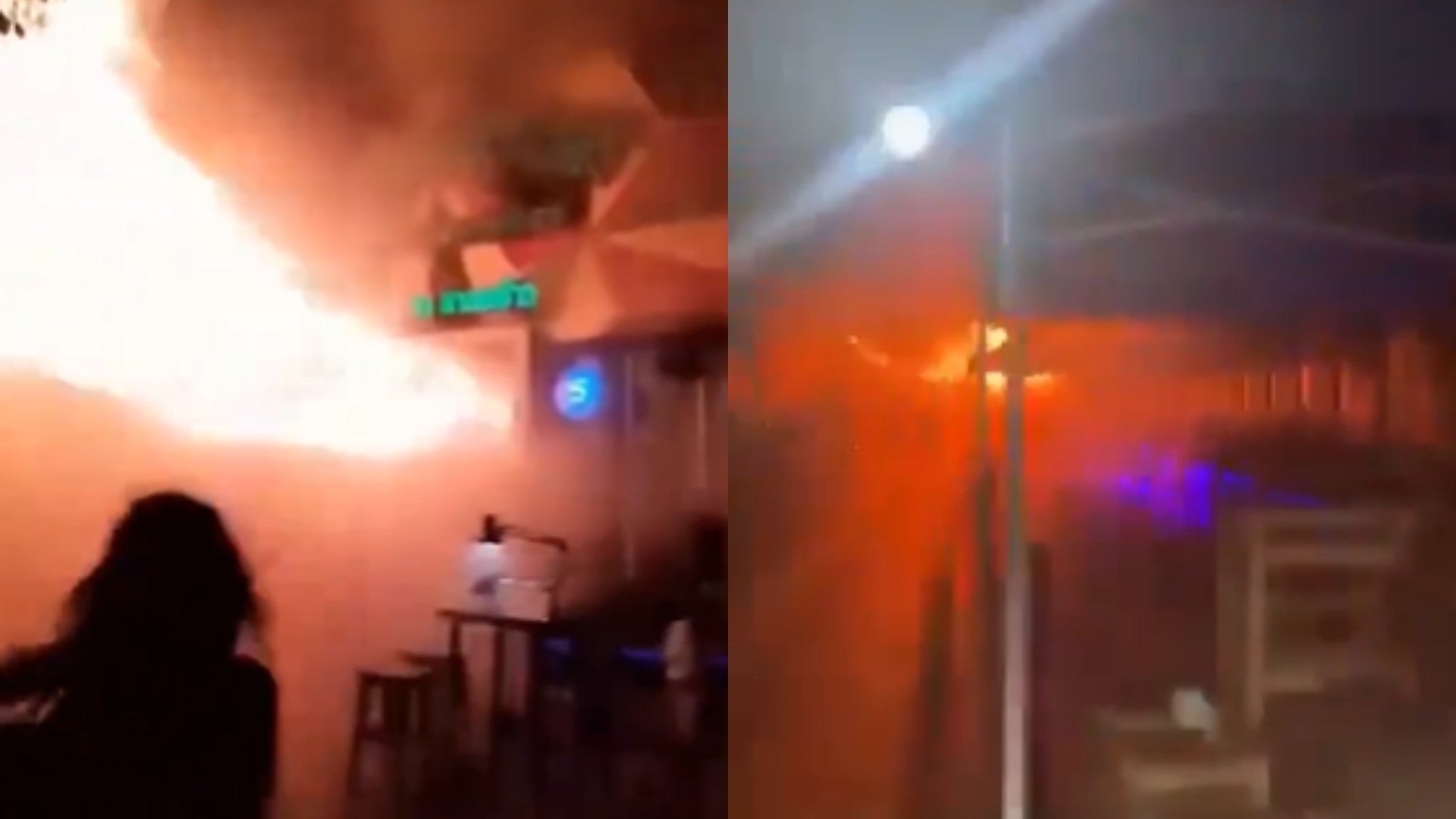 Incendio en un bar de Tailandia / FOTO: Captura de video