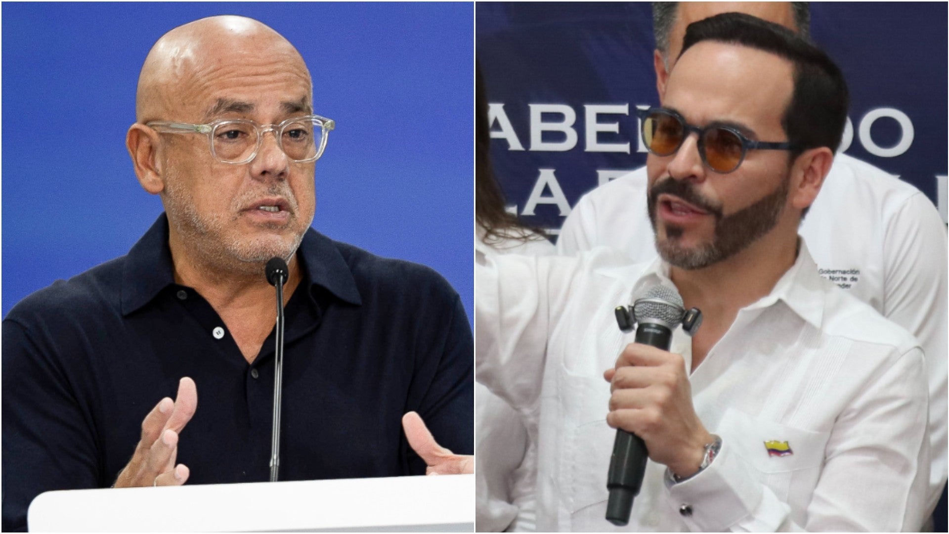 Jorge Rodríguez, presidente de la ilegítima Asamblea Nacional de Venezuela / Abelardo de la Espriella, presidente electo de Colombia - Fotos: EFE