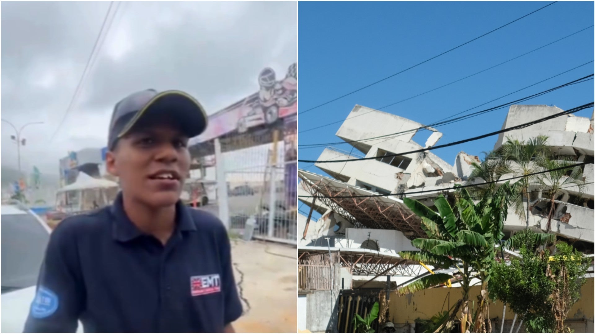Israel Rivas, voluntario venezolano / Daños provocados por los terremotos en La Guaira, Venezuela - Fotos: Facebook / EFE