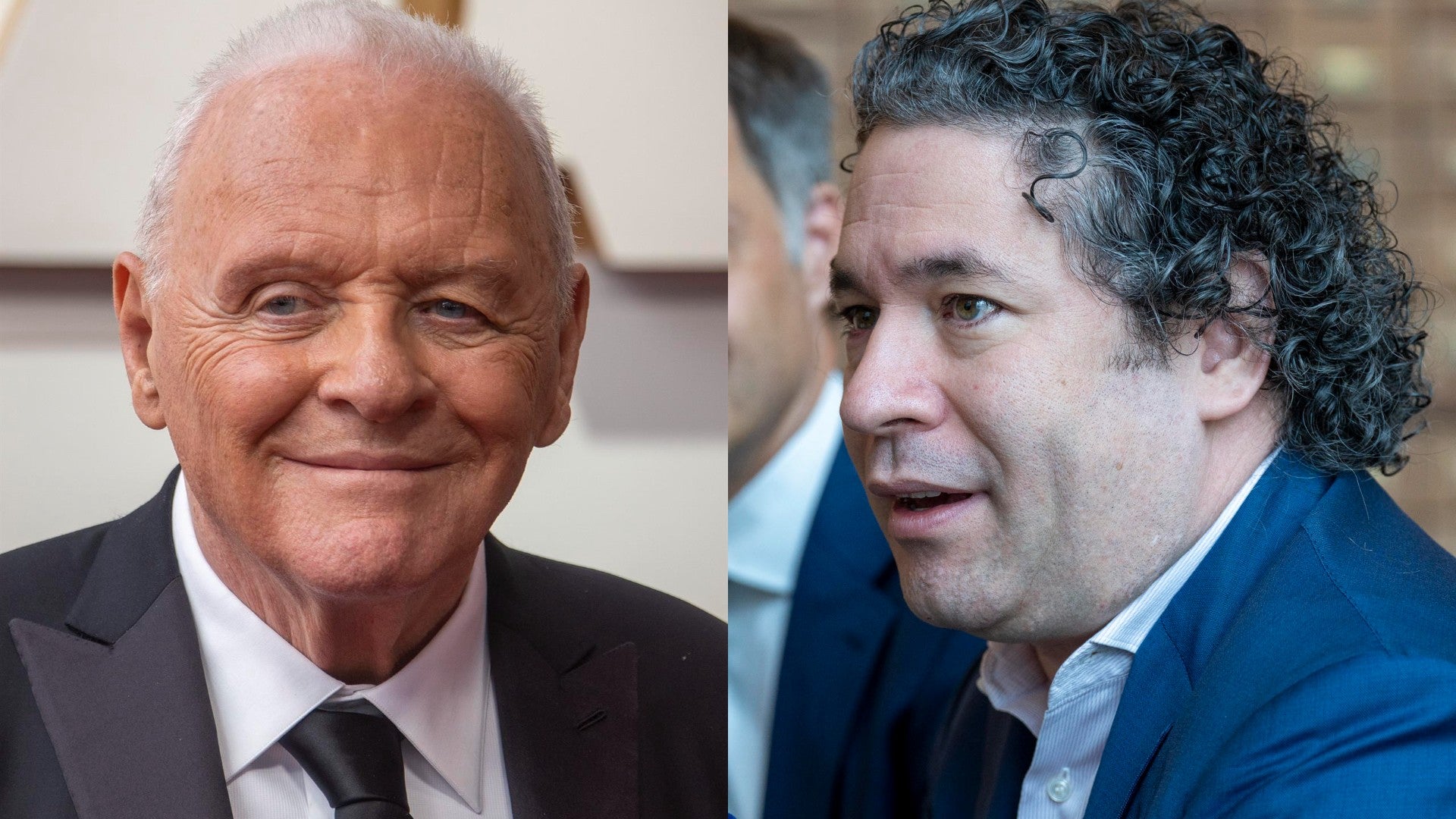 Actor Anthony Hopkins y Gustavo Dudamel, músico venezolano - Fotos: EFE