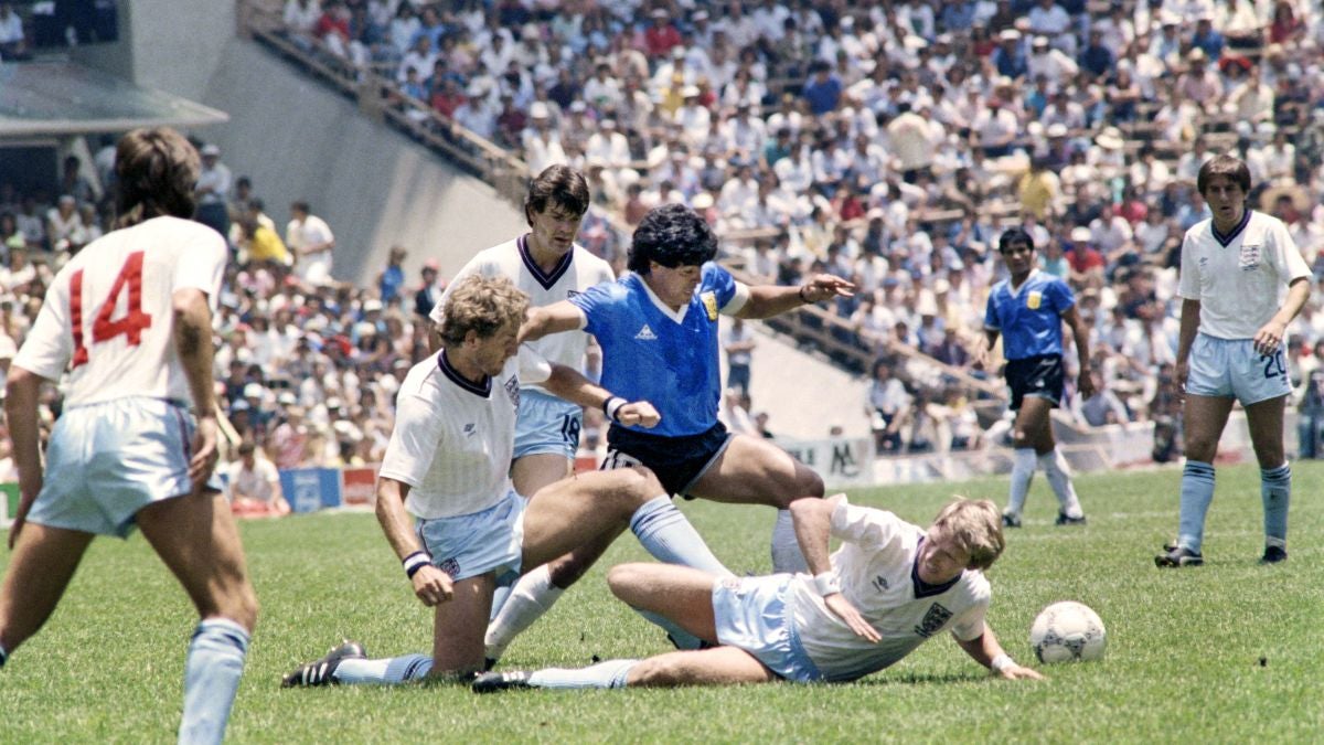Diego Maradona en la Copa del Mundo 1986 (AFP)