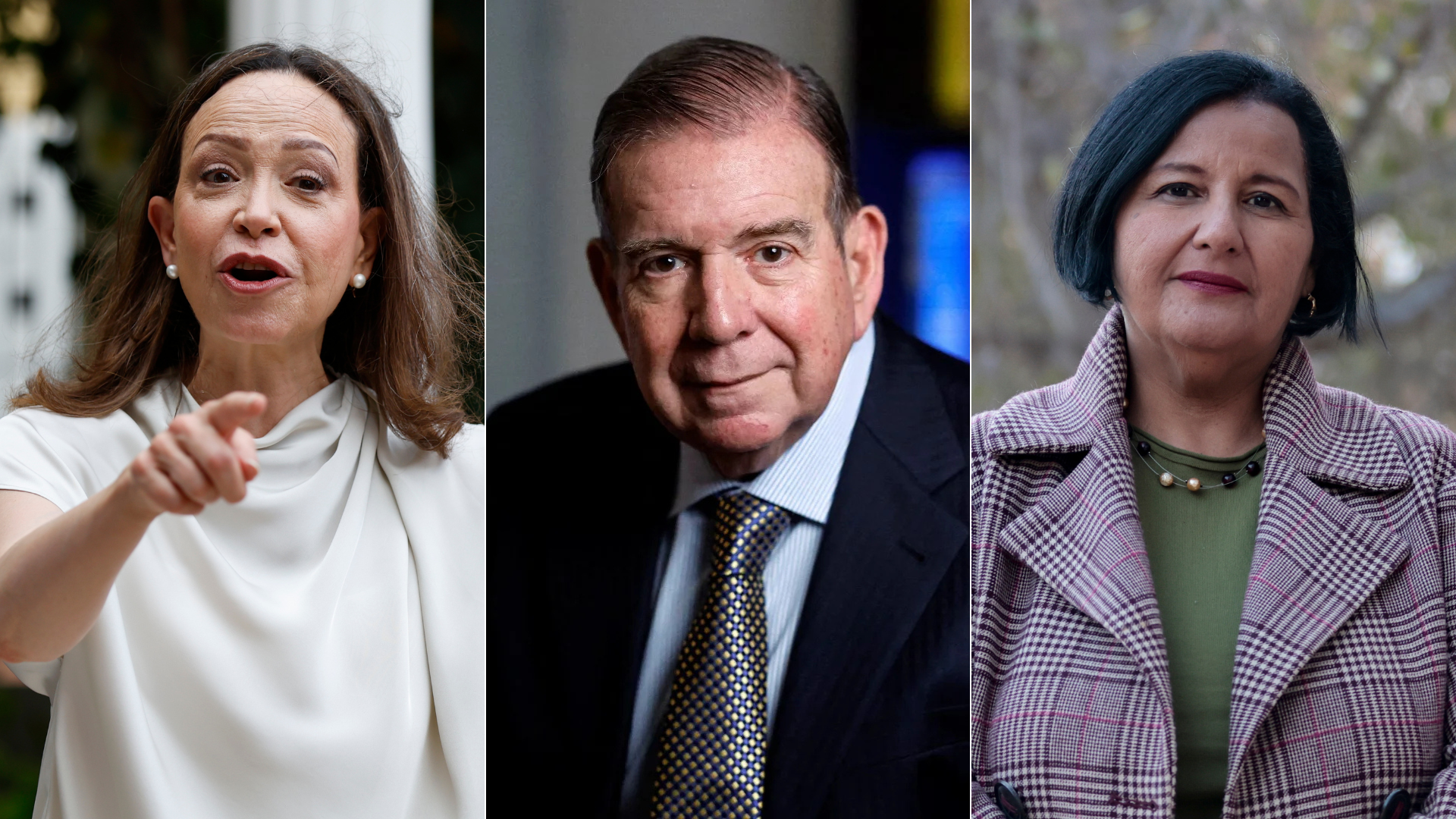 María Corina Machado, Edmundo González y Dinorah Figuera | Foto: EFE