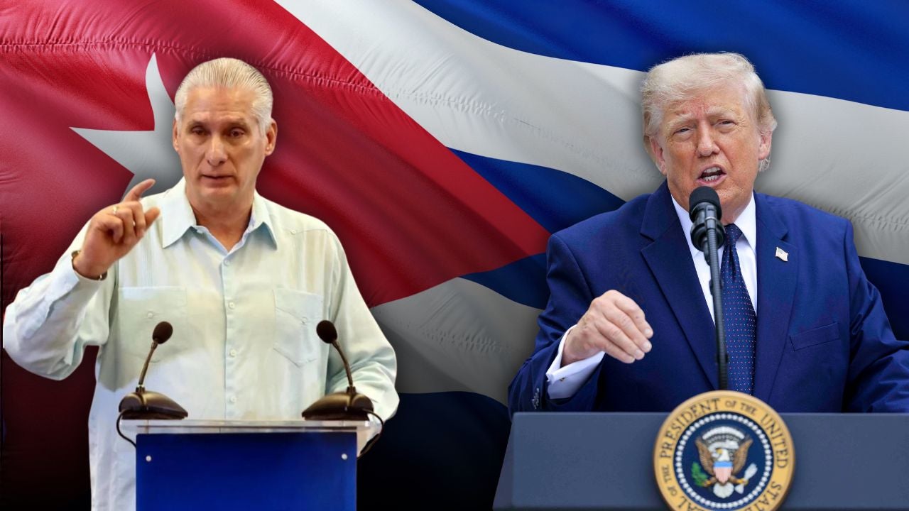 Miguel Díaz-Canel y Donald Trump