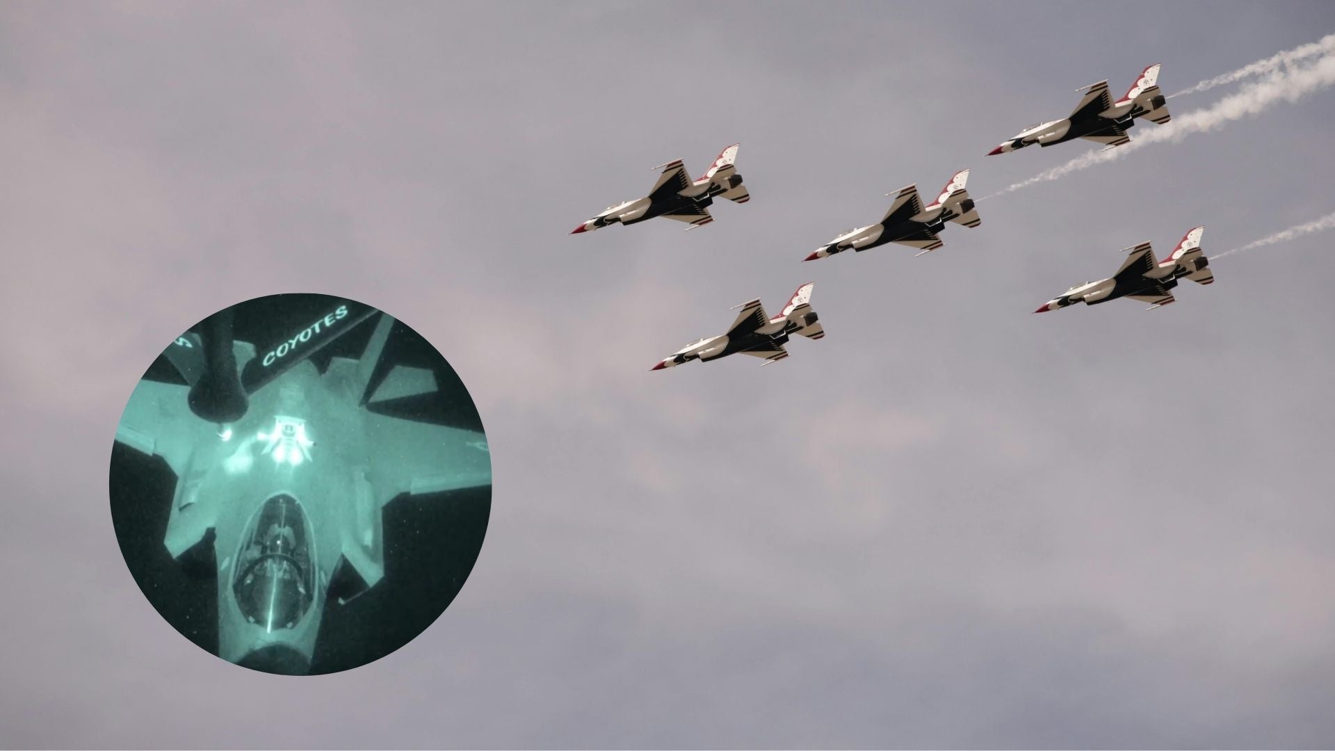 Avión de combate reabasteciendo combustible - Canva