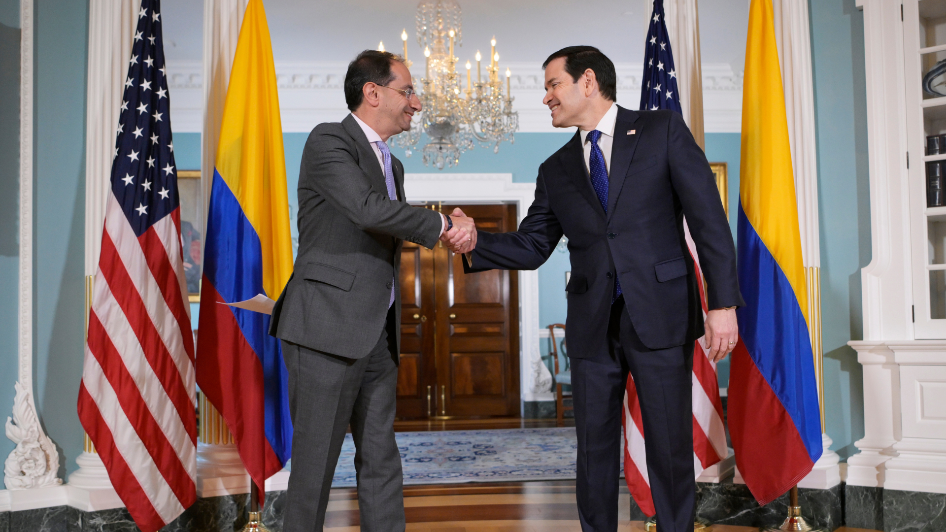 José Manuel Restrepo y Marco Rubio | Foto: EFE