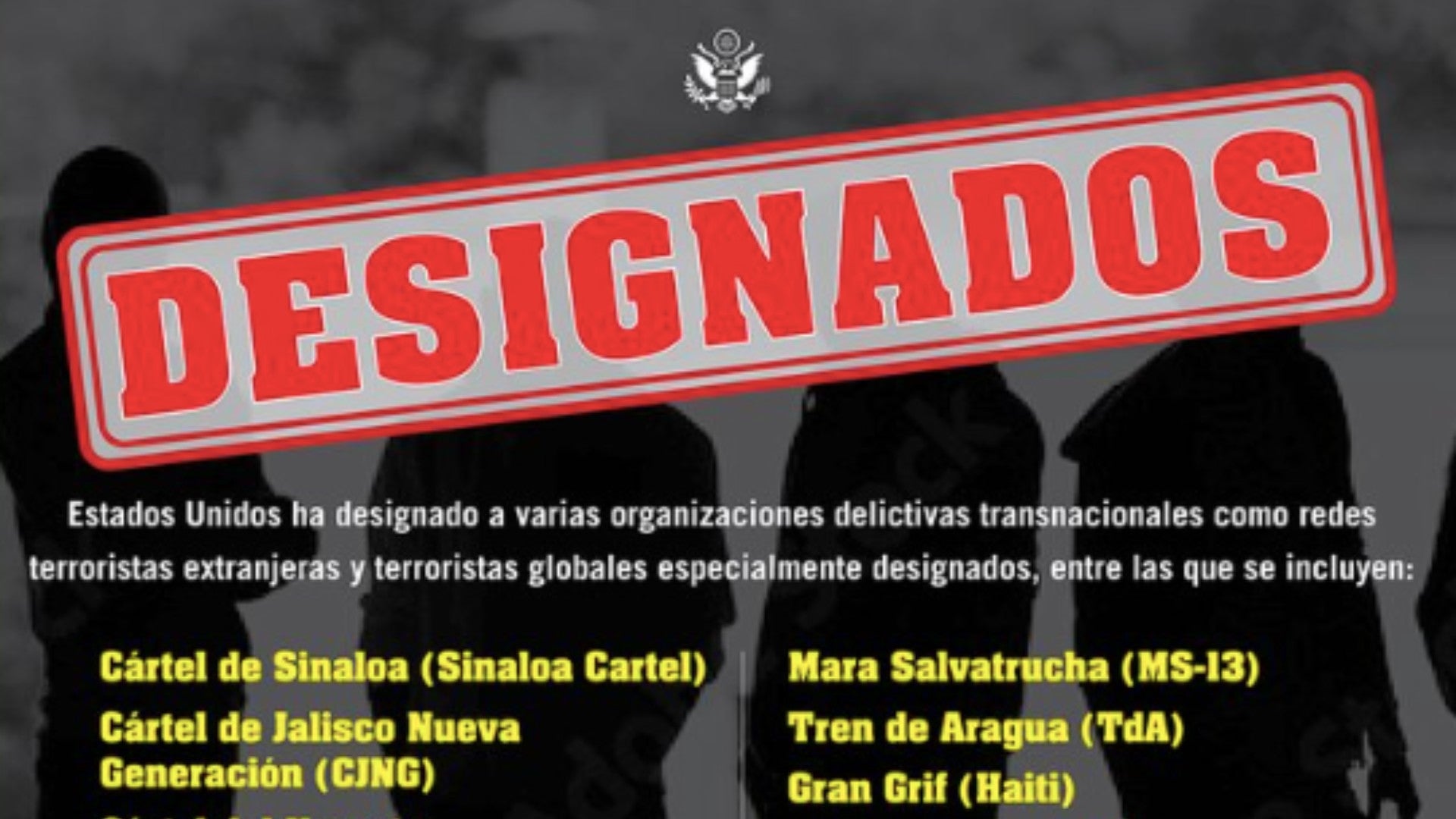 Organizaciones terroristas designadas por Estados Unidos. (@WHAAsstSecty)