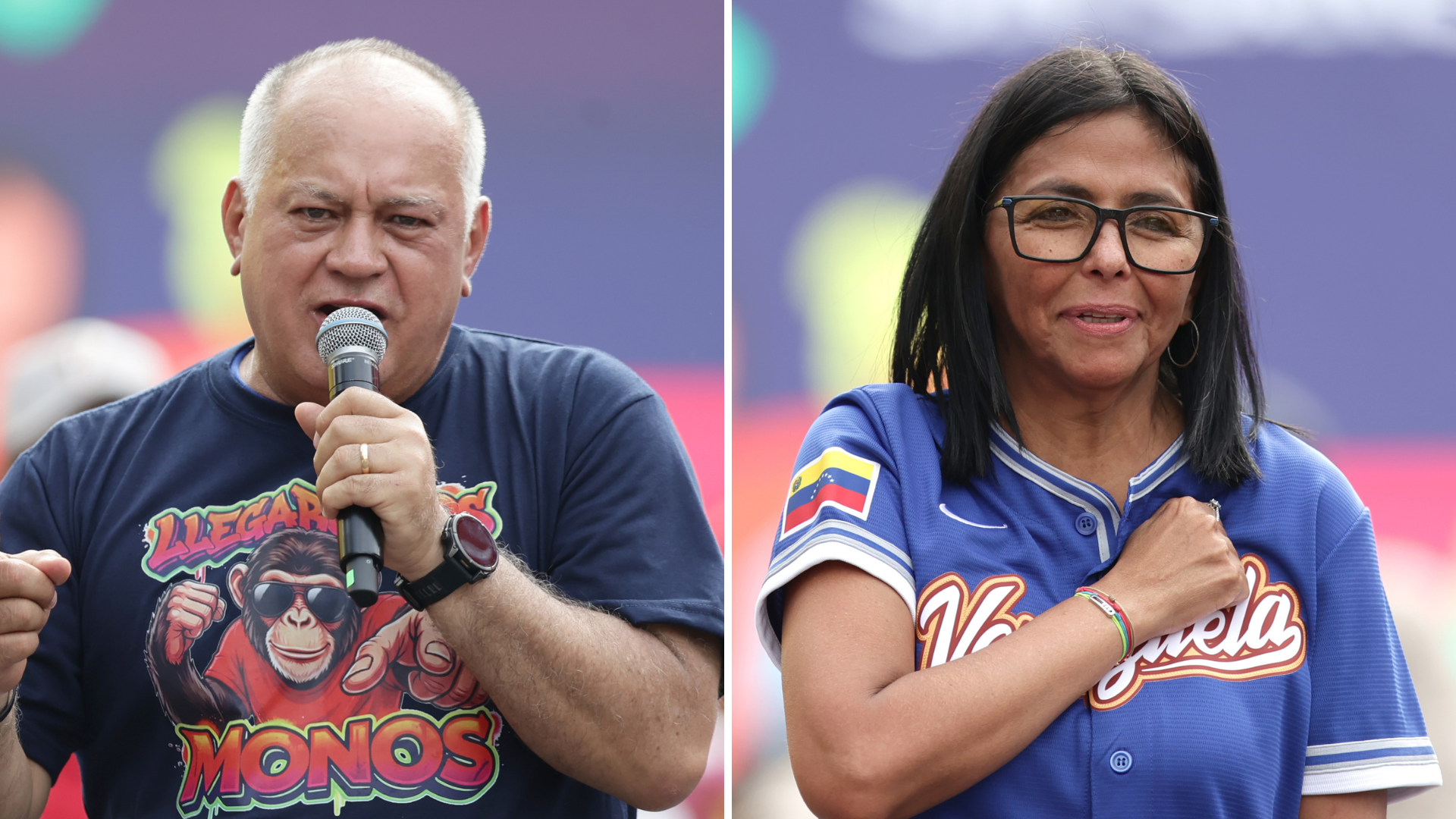 Diosdado Cabello y Delcy Rodríguez | Foto: EFE