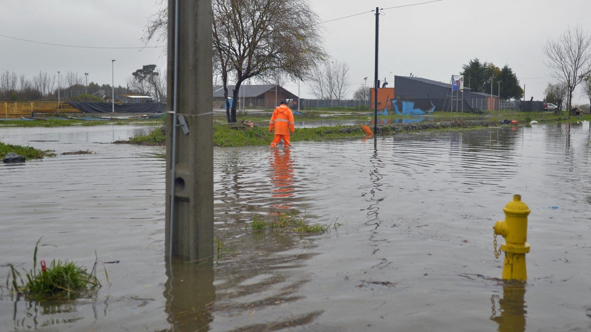 Fuertes lluvias en Arauco, sur de Chile - Foto: AFP