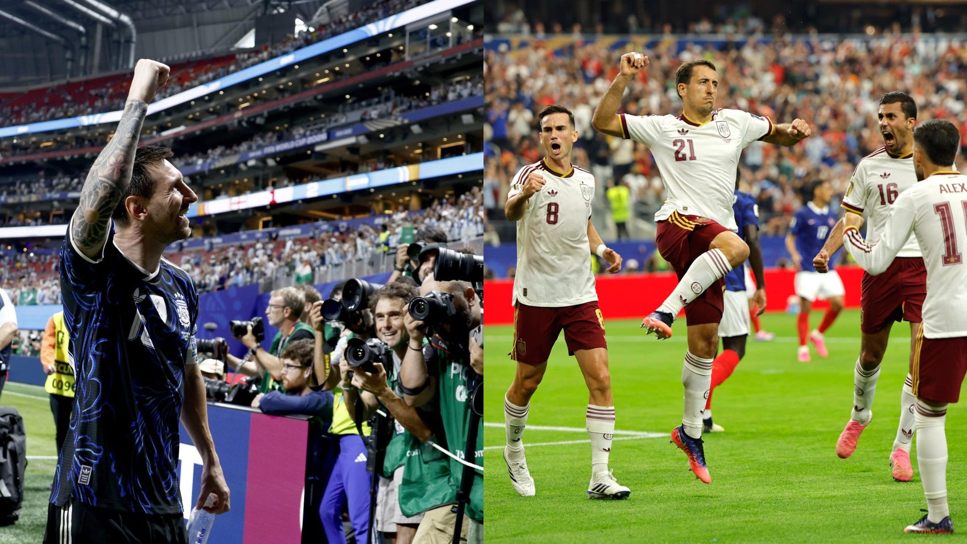 Selecciones de Argentina y España. (EFE)