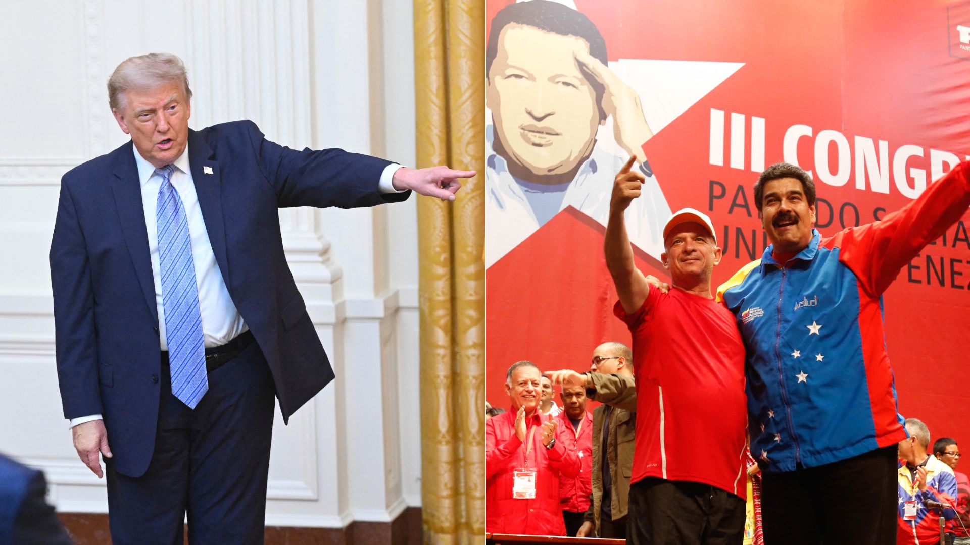 Donald Trump/ Hugo Carvajal y Nicolás Maduro - Fotos AFP