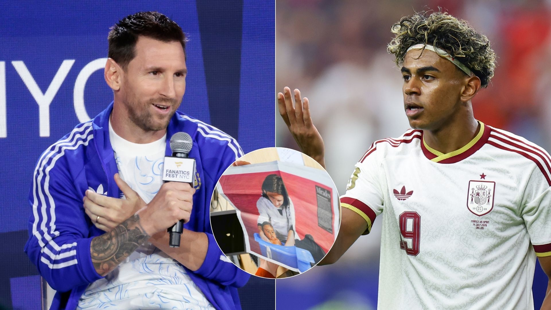 Lionel Messi/ Lamine Yamal/ Imagen campaña UNICEF - Fotos EFE