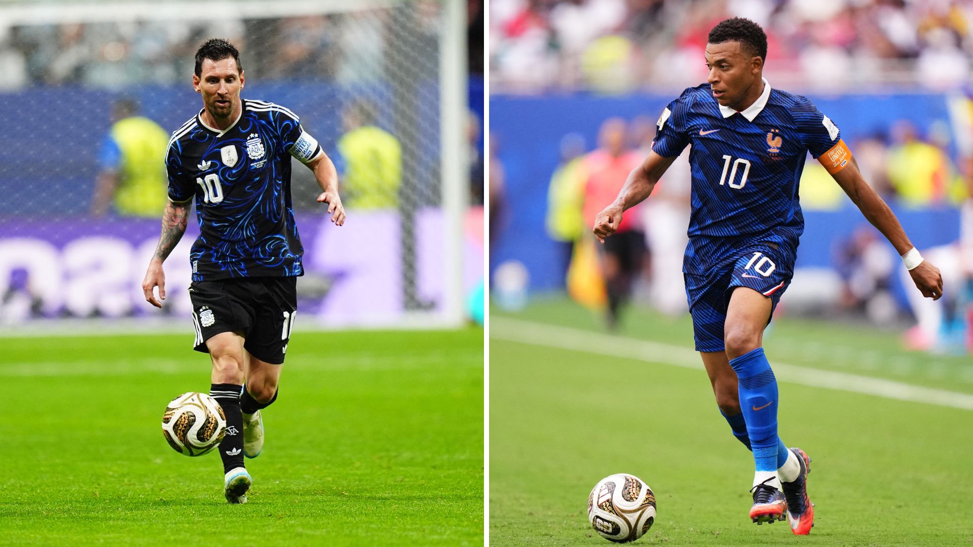 Lionel Messi y Kylian Mbappé-Foto: AFP