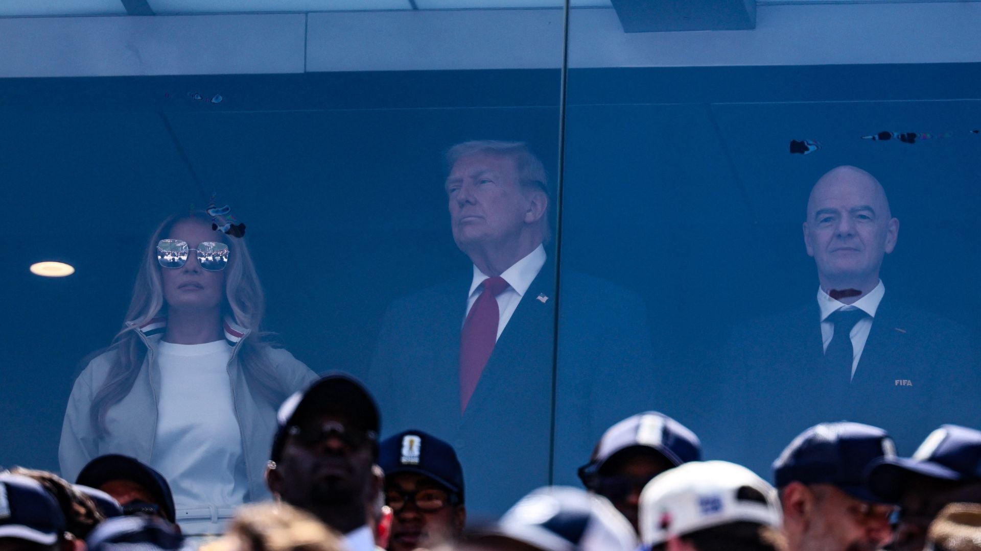 Melania Trump, Donald Trump y Gianni Infantino - Foto AFP