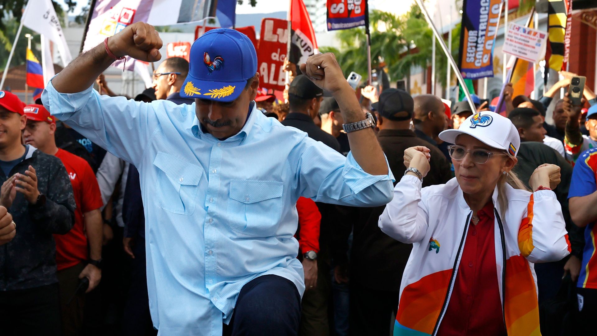 Nicolás Maduro y Cilia Flores bailando - Foto EFE