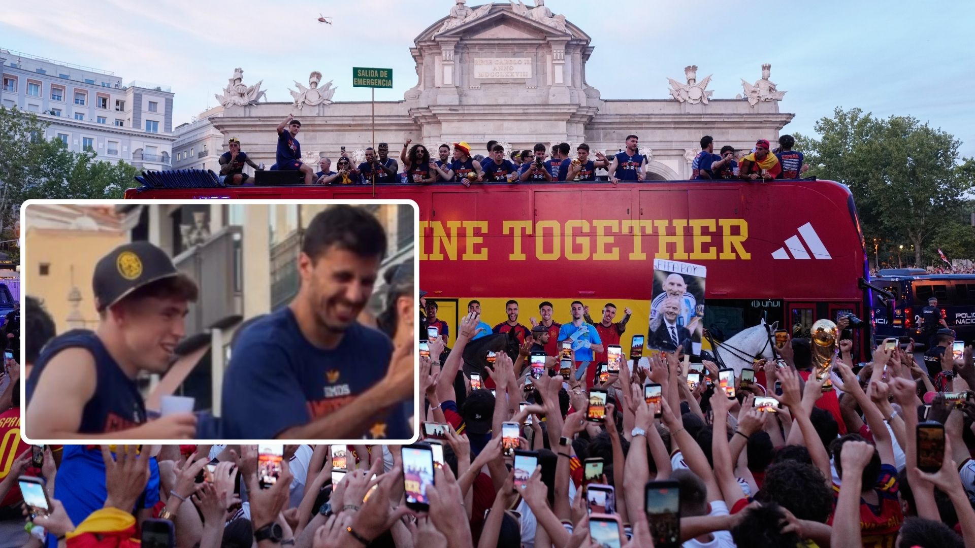 Celebración de la Selección de España tras conseguir su segundo Mundial de fútbol - Fotos: X / EFE