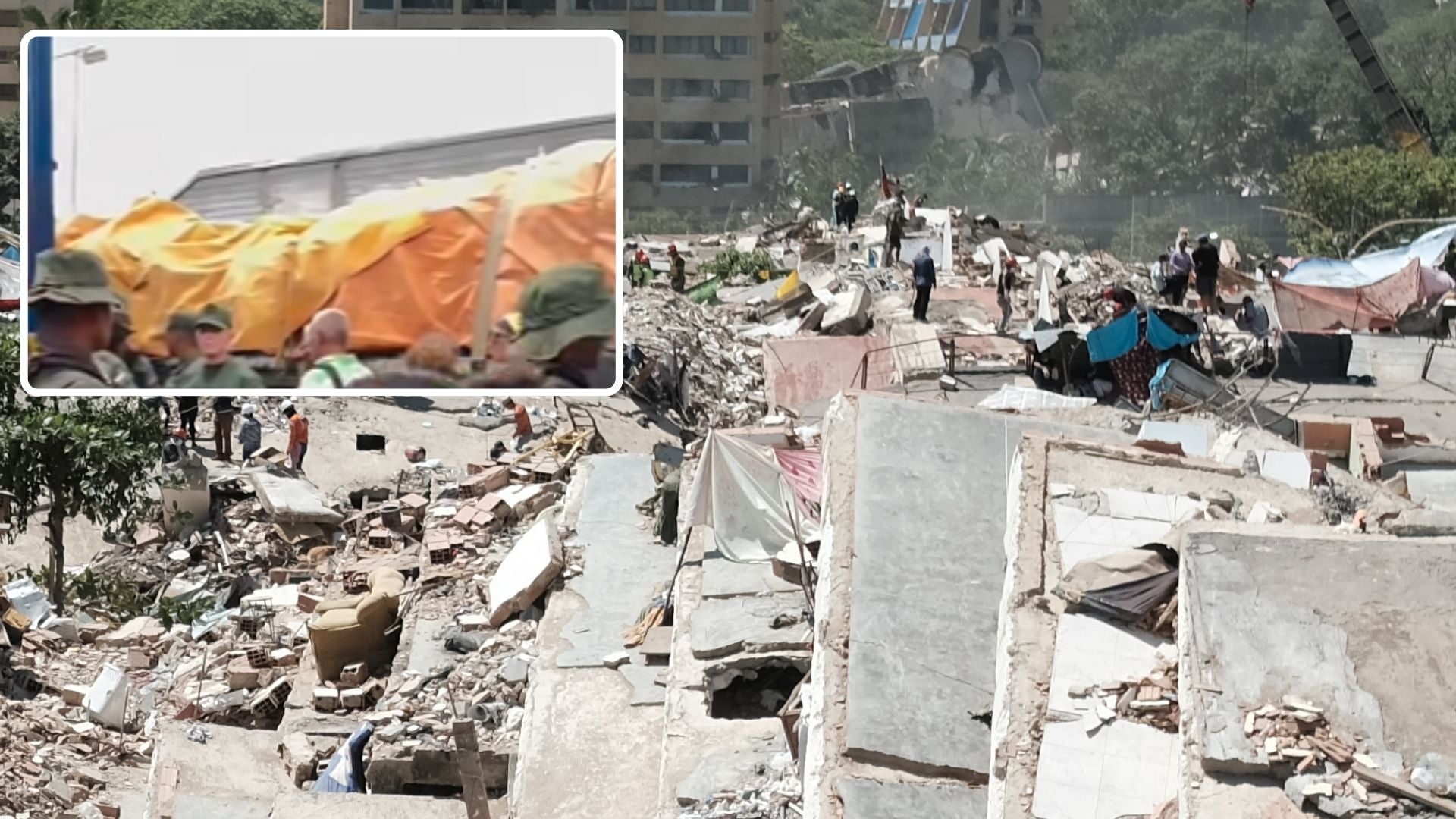 Militares venezolanos desviando la ayuda humanitaria / Daños provocados por los terremotos en La Guaira, Venezuela - Fotos: X / EFE