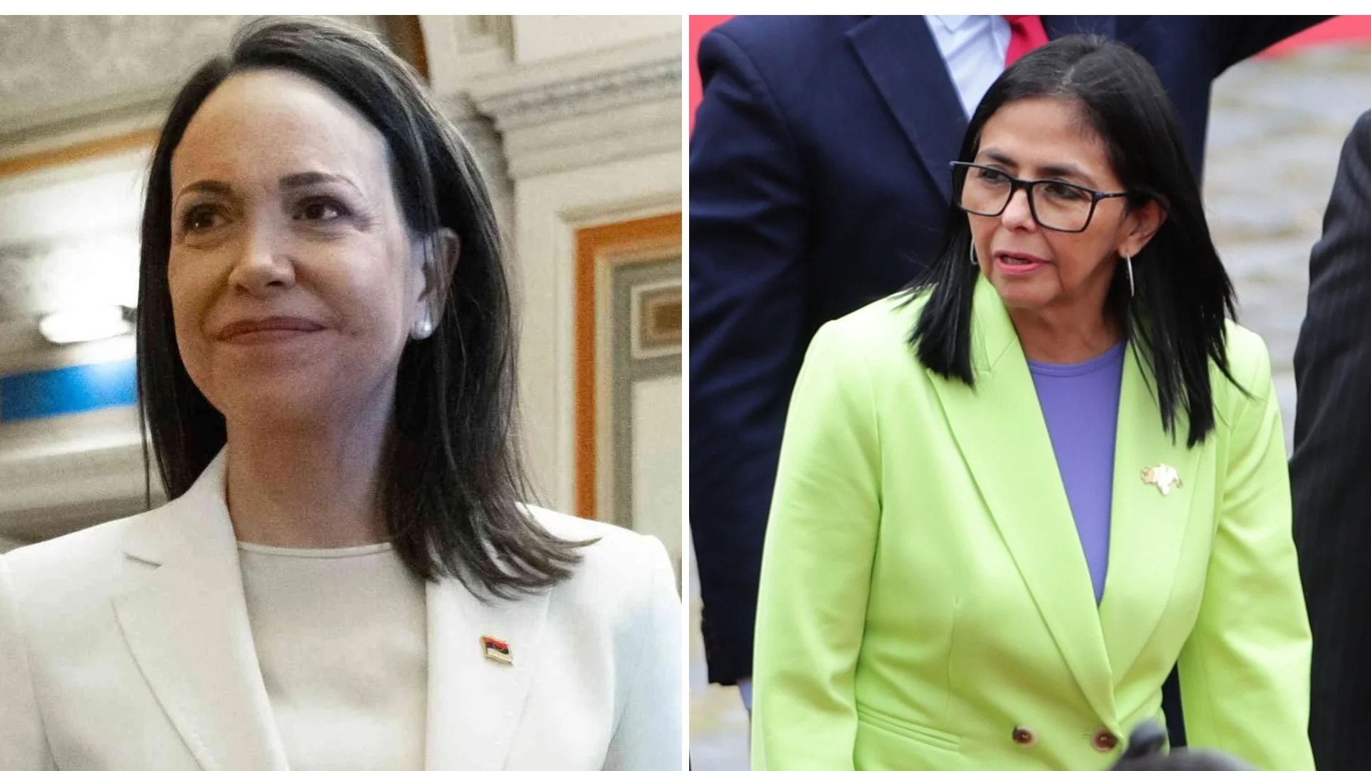 María Corina Machado (AFP) - Delcy Rodríguez (EFE)