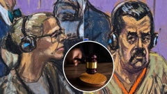 ilustración de comparecencia ante la justicia de los Estados Unidos de Cilia Flores y Nicolás Maduro / Mazo de juez - Fotos: EFE / Pexels