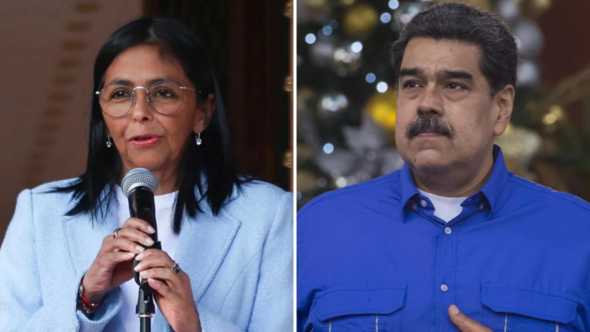 Delcy Rodríguez y Nicolás Maduro | Foto: EFE