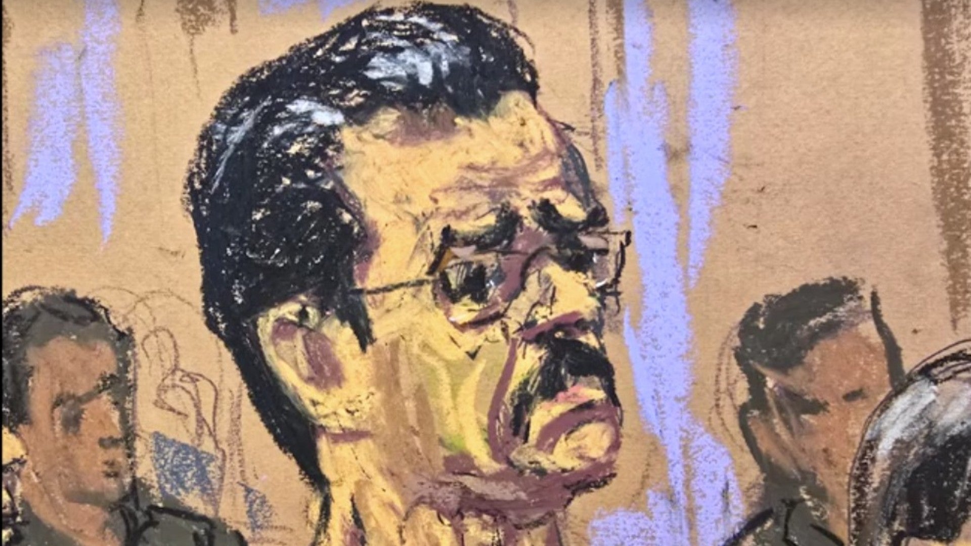 Boceto de la audiencia de Nicolás Maduro - Foto: Reuters