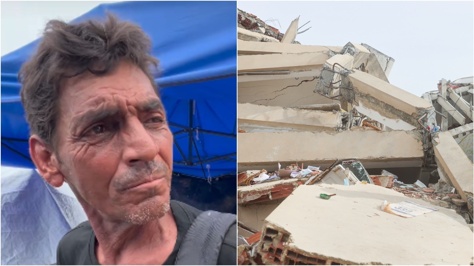 Juan Chirinos, residente de Catia La Mar, La Guaira / Daños provocados por los terremotos en La Guaira, Venezuela - Fotos: X / EFE