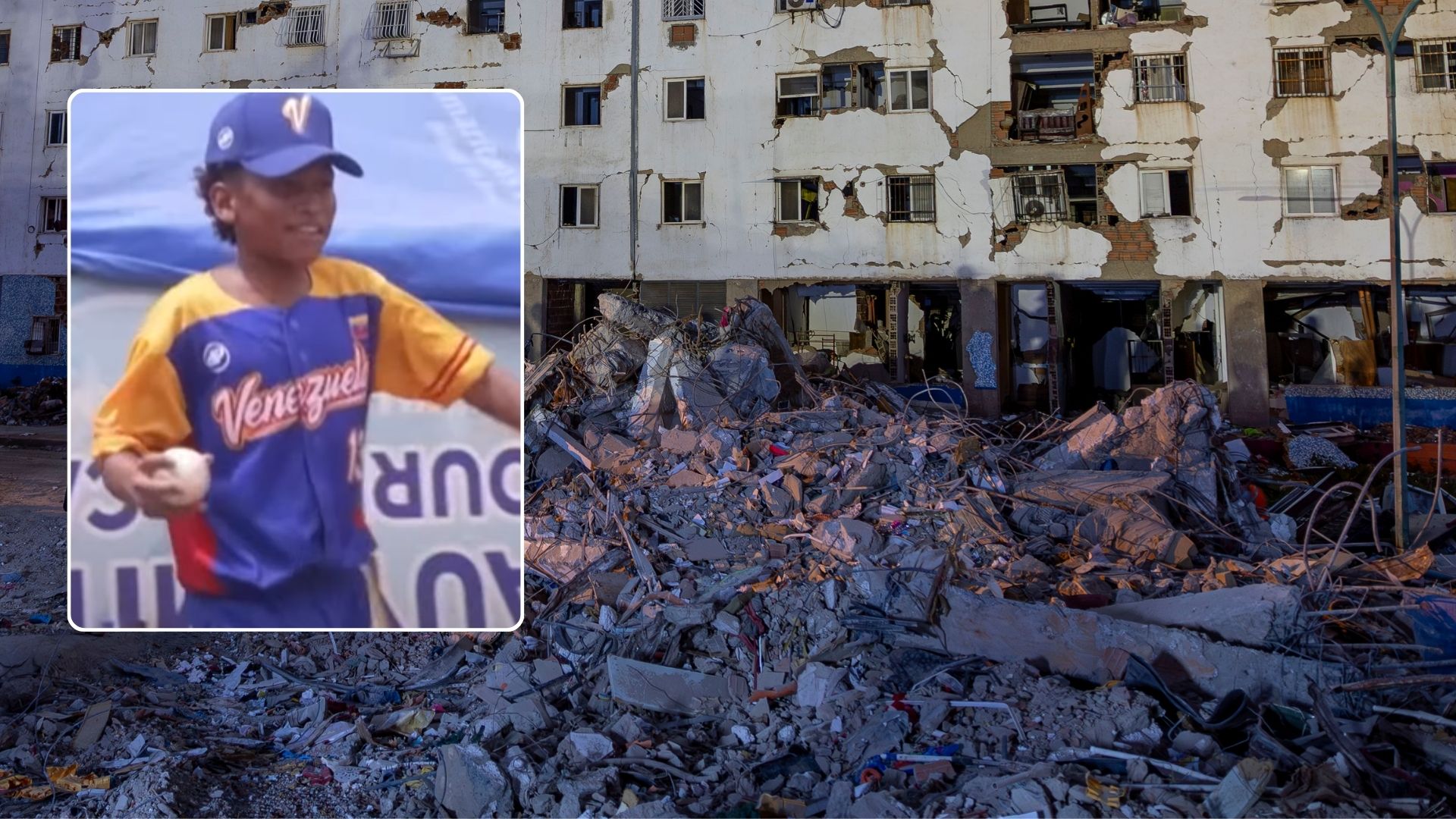 Yeferson Seijas, adolescente venezolano / Daños provocados por los terremotos en La Guaira, Venezuela - Fotos: X / EFE