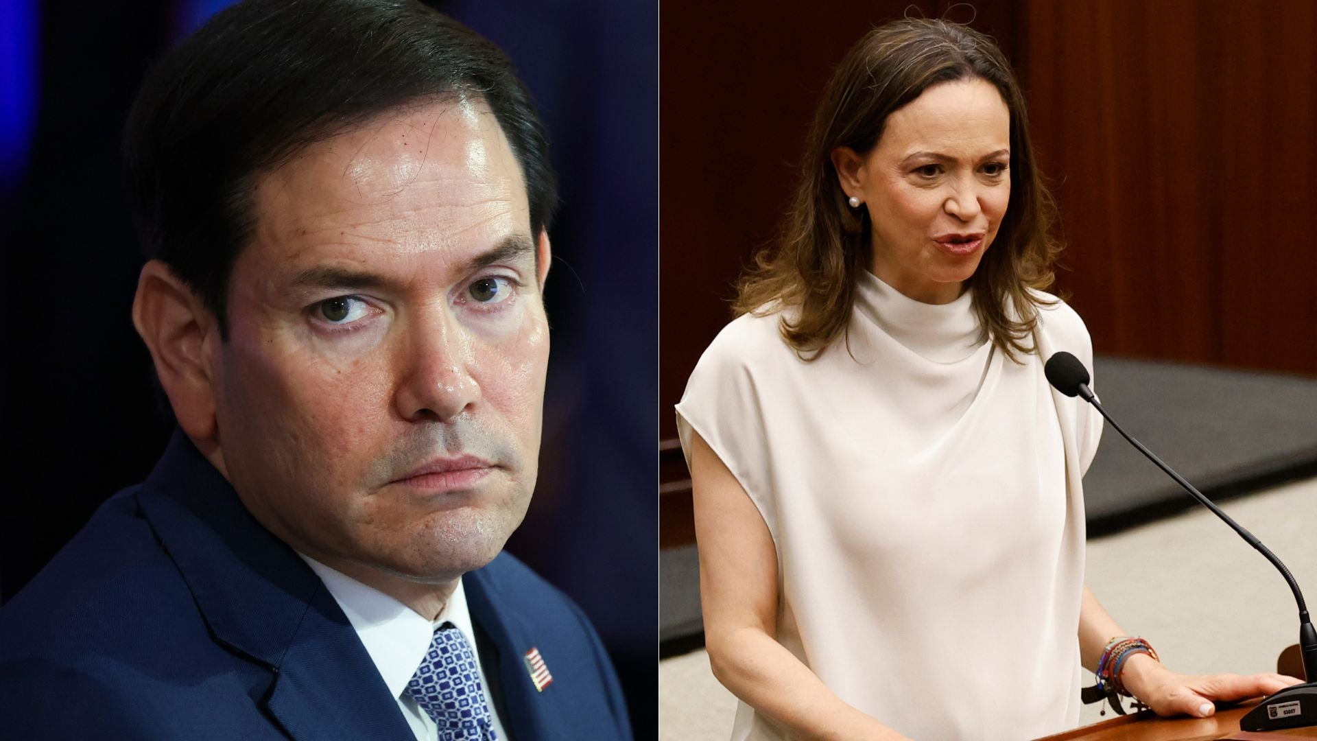 Marco Rubio y María Corina Machado- Foto: EFE