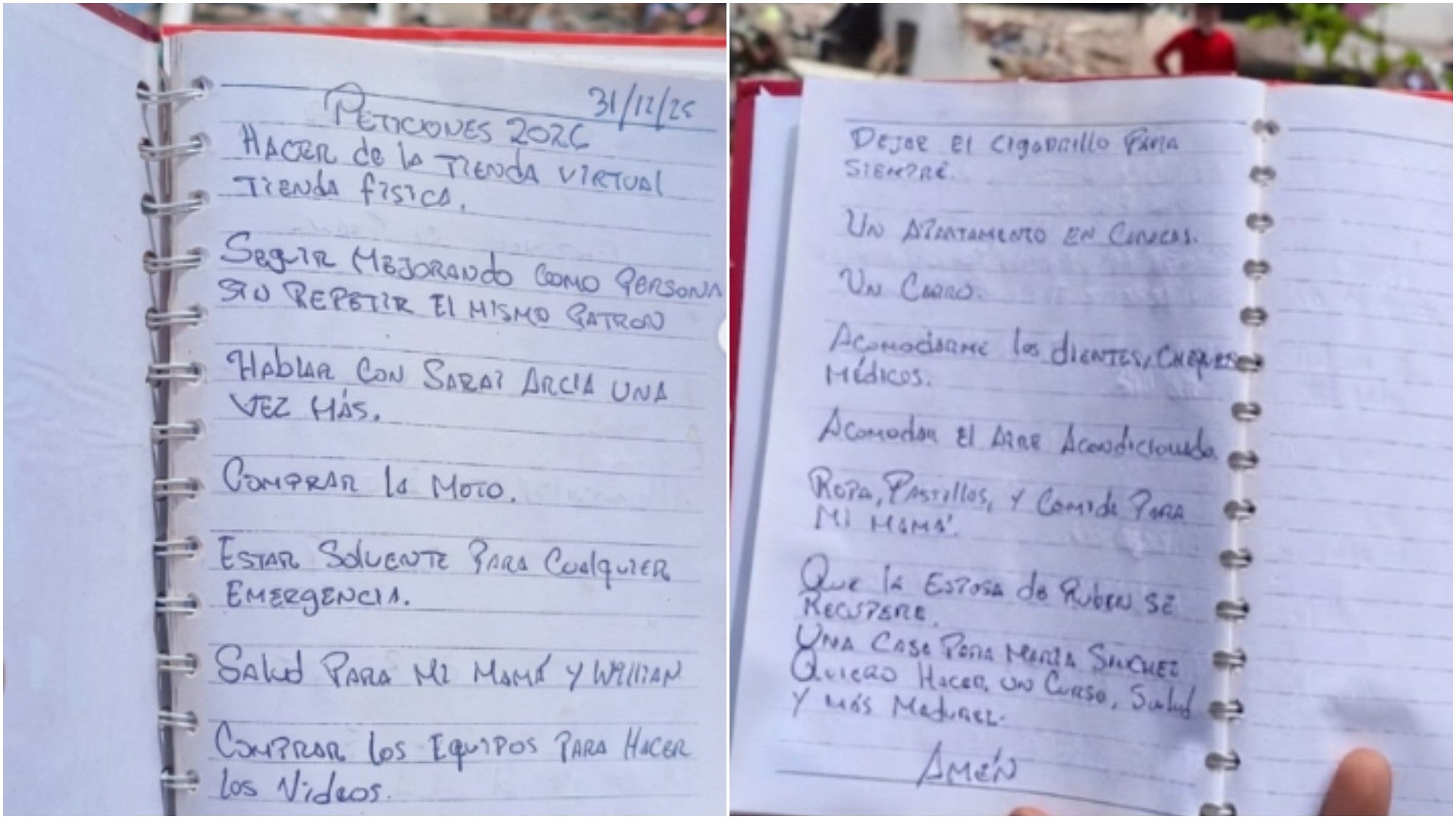 Hallan una libreta bajo los escombros en La Guaira - Fotos: X
