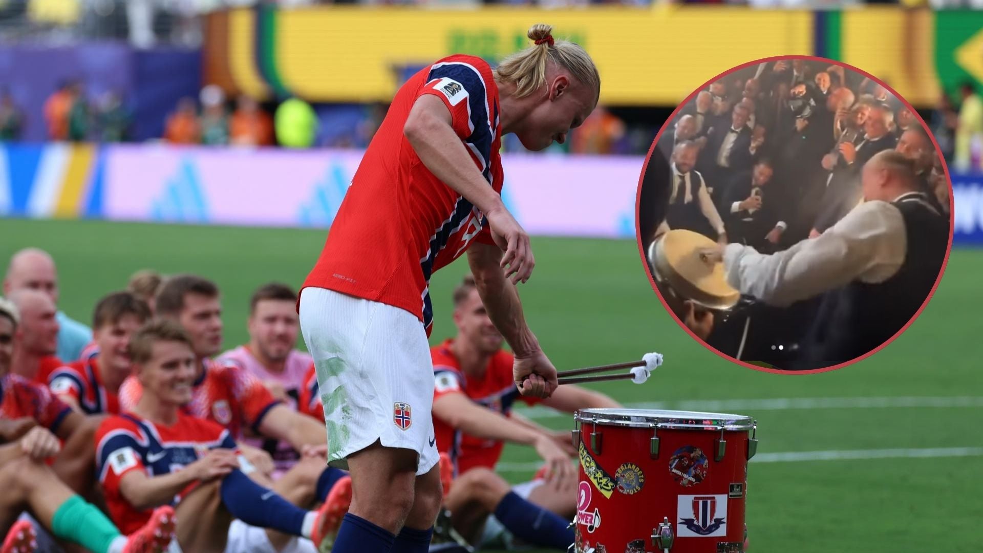 Erling Haaland con la selección de Noruega - Foto: EFE / Captura de Video
