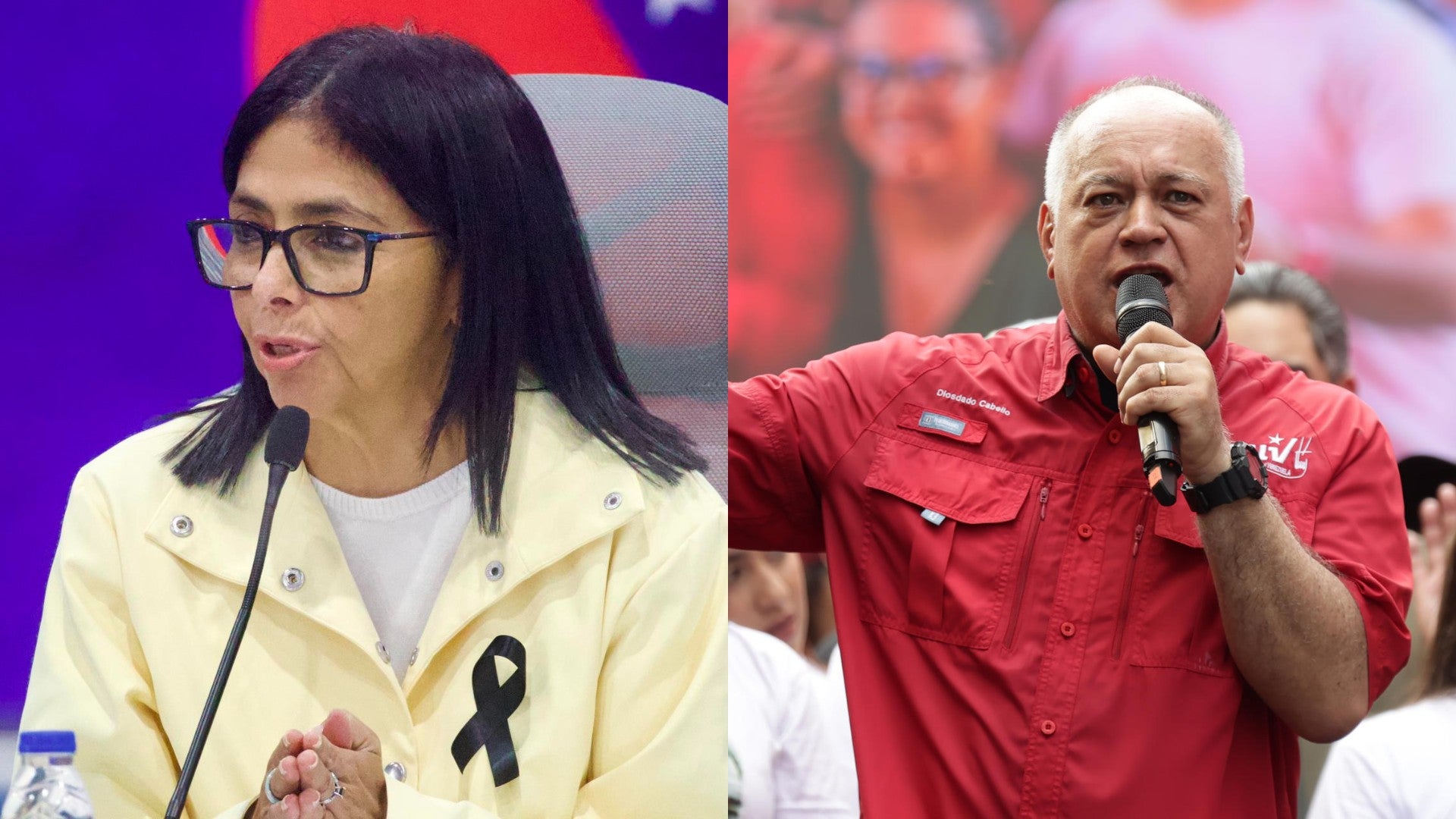Delcy Rodríguez y Diosdado Cabello. (EFE)