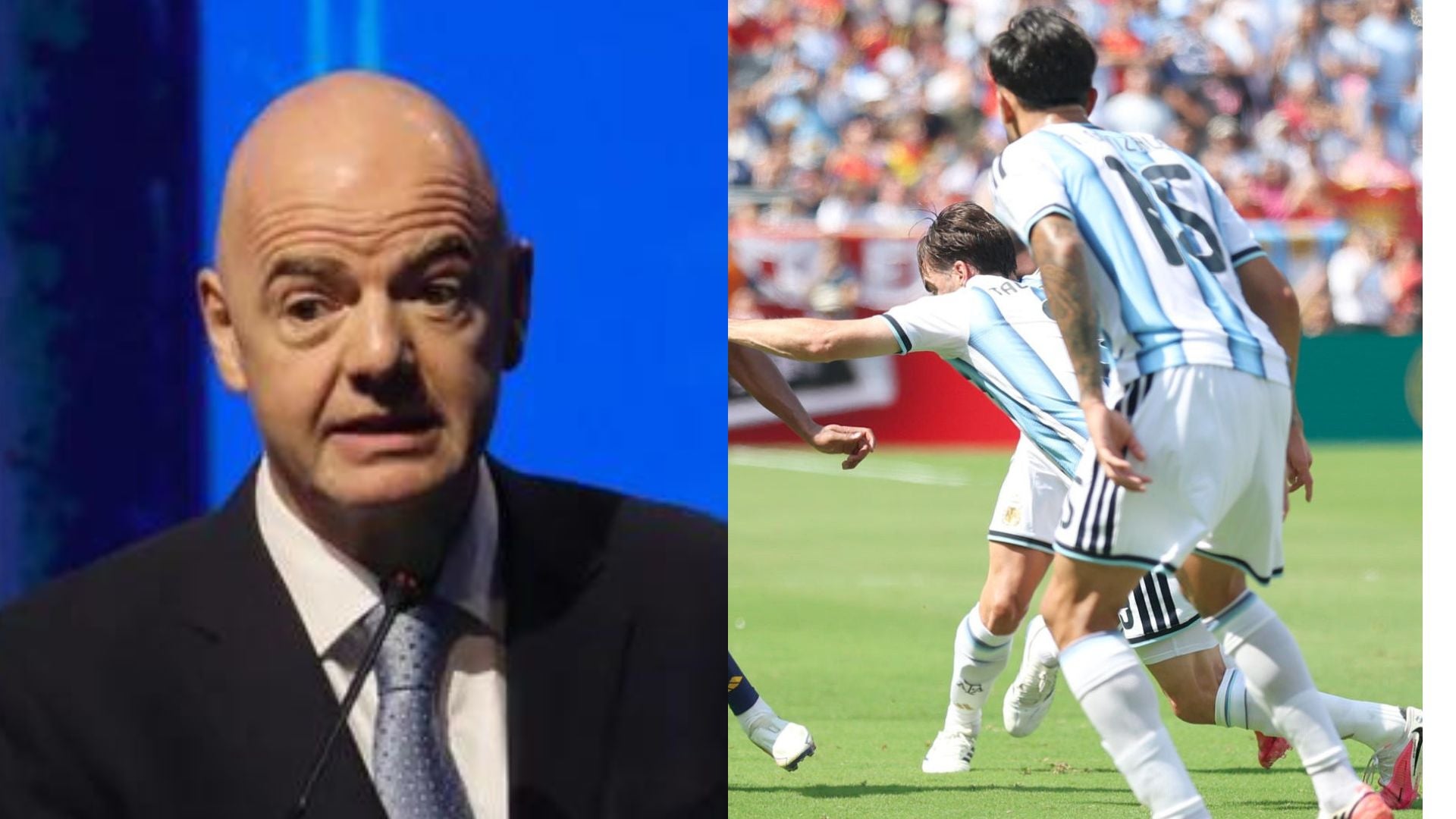 Gianni Infantino, presidente de la FIFA y Selección Argentina - Fotos: EFE