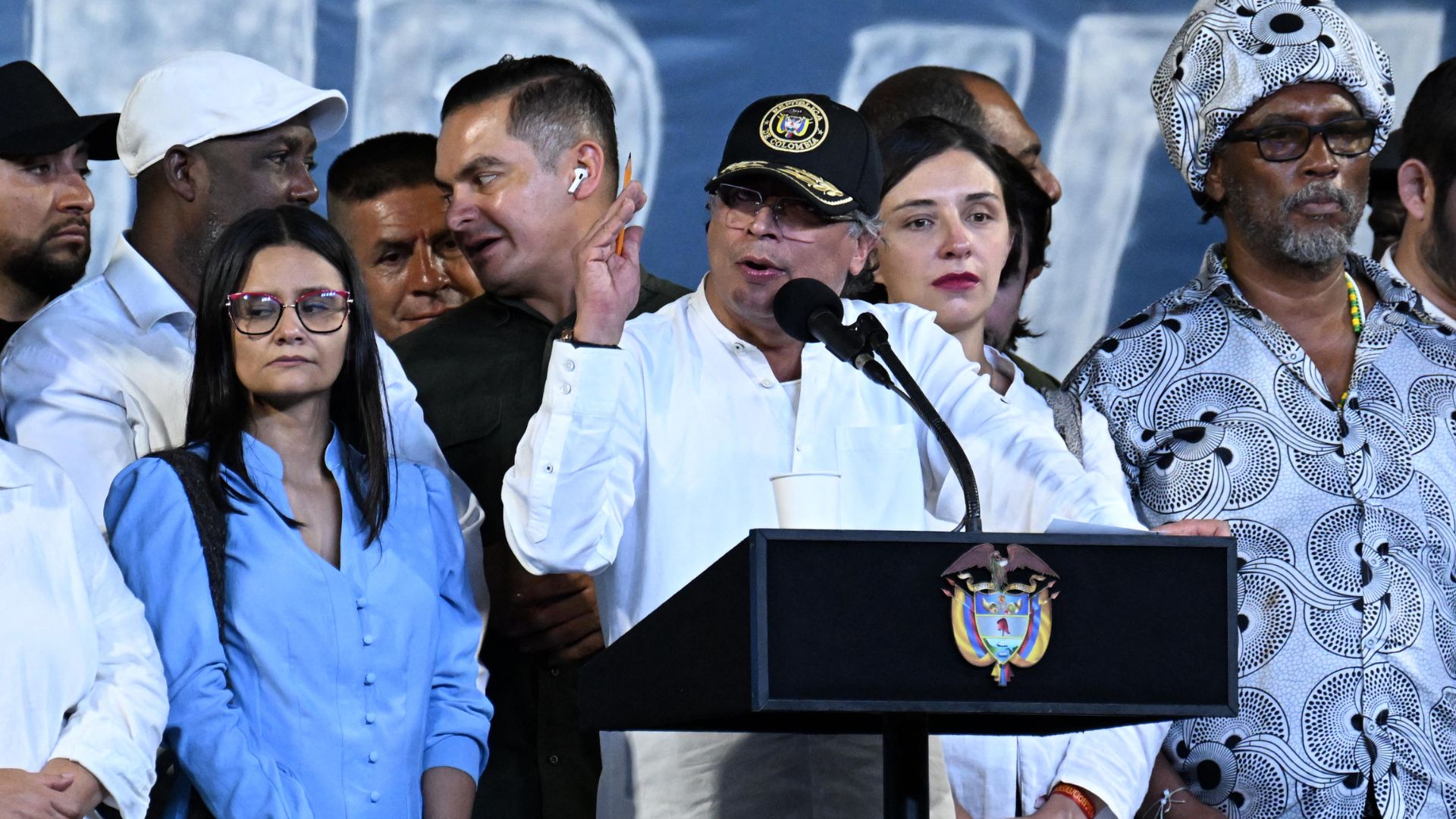 Angie Rodríguez y Gustavo Petro - AFP
