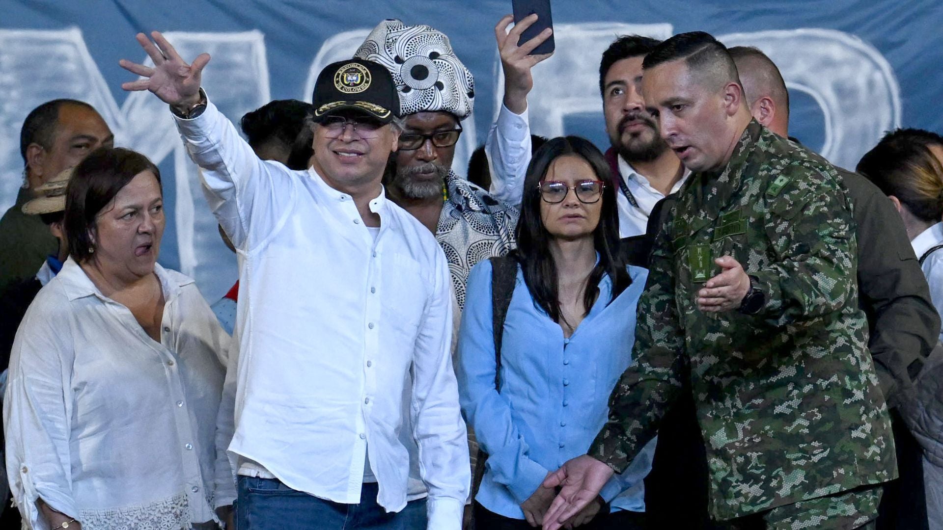 Angie Rodríguez y Petro - AFP