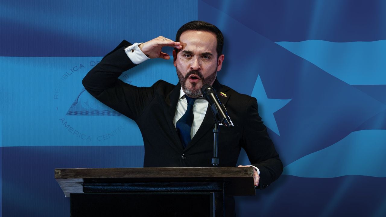 Abelardo de la Espriella - Foto AFP/ Banderas de Nicaragua y Cuba - Foto Canva