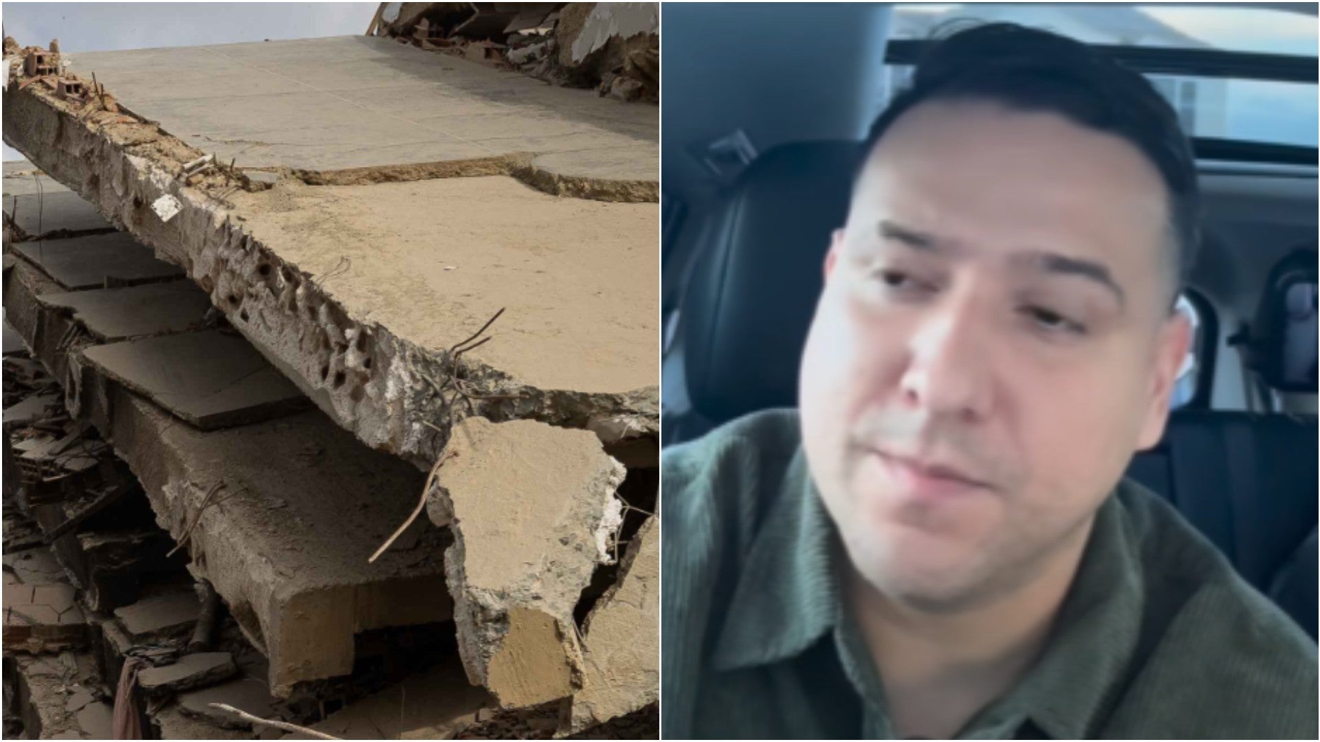 Juan Rangel, creador de contenido venezolano / Daños provocados por los terremotos en La Guaira, Venezuela - Fotos: X / EFE