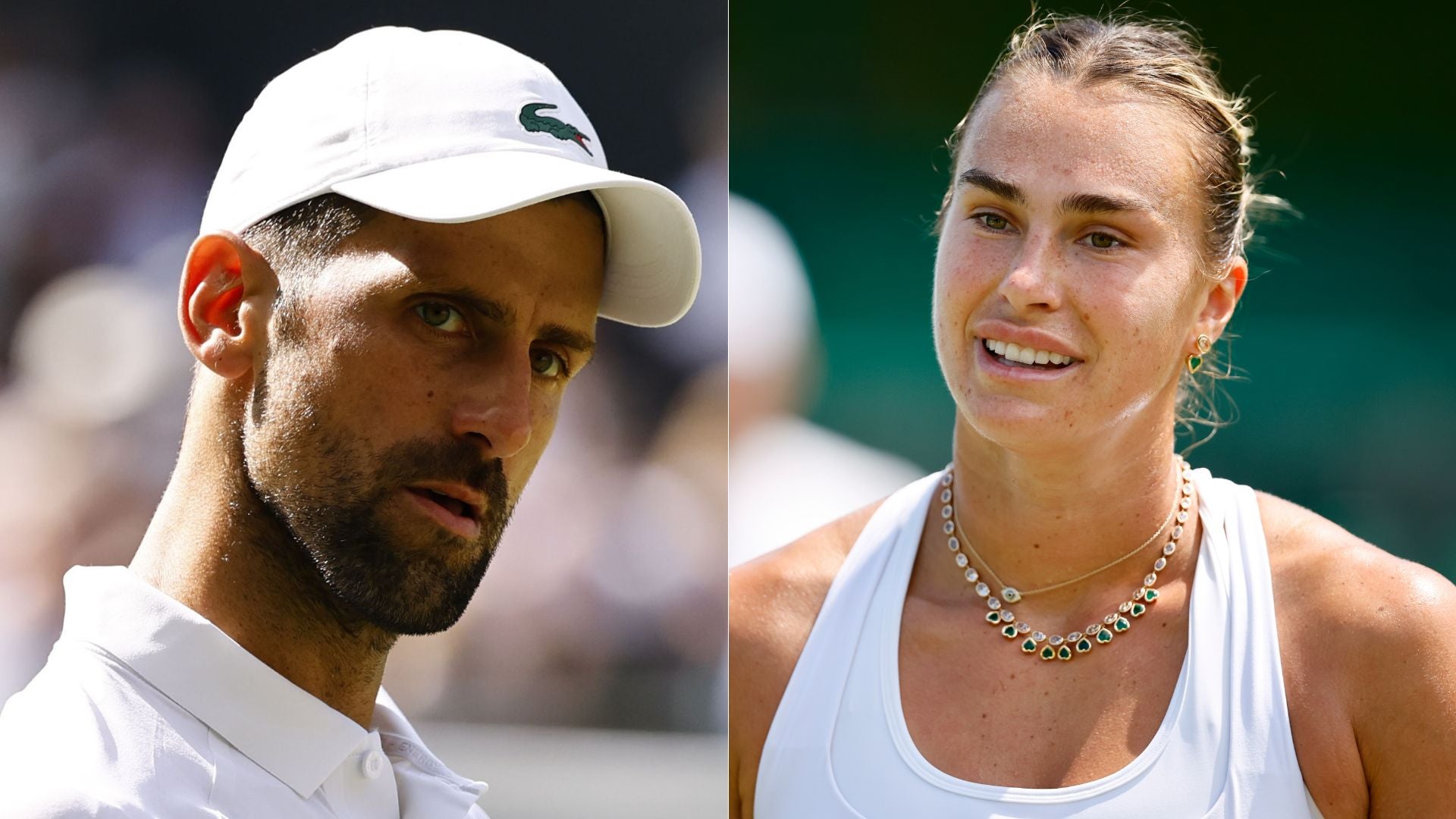 La bielorrusa Aryna Sabalenka y el serbio Novak Djokovic-Foto: EFE
