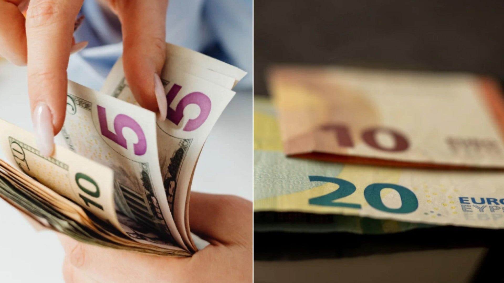 Billetes de dólares y euros - Fotos de referencia: pexels