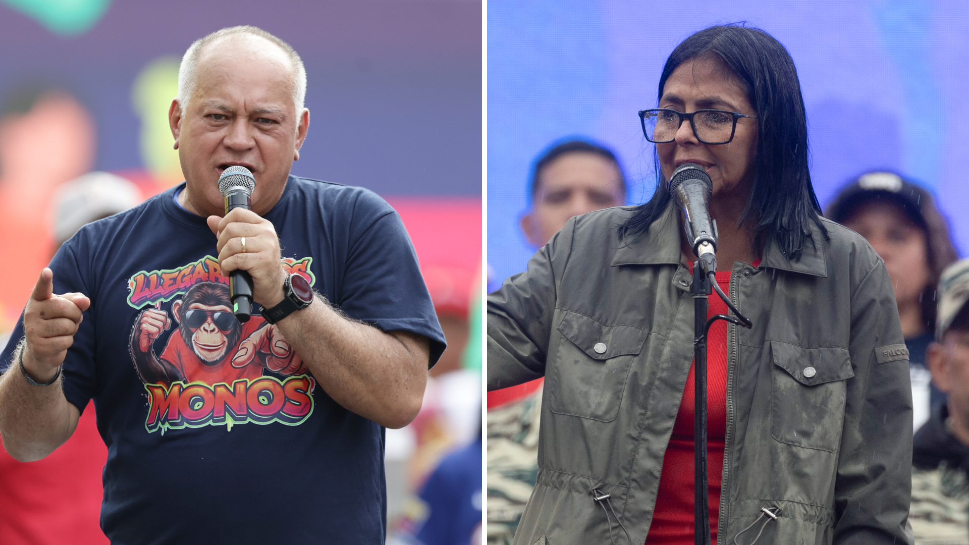 Diosdado Cabello y Delcy Rodríguez | Foto: EFE