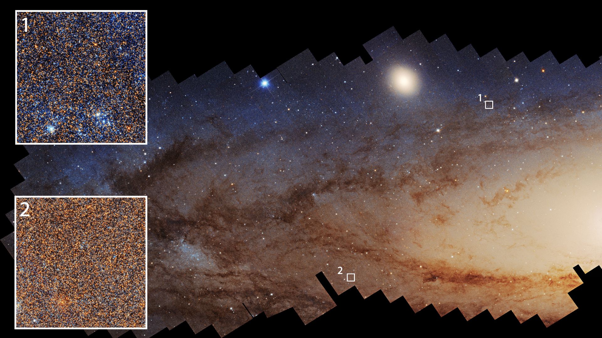 _tomada por el telescopio espacial Hubble el detalle de millones de estrellas en la galaxia de Andrómeda-Foto: EFE