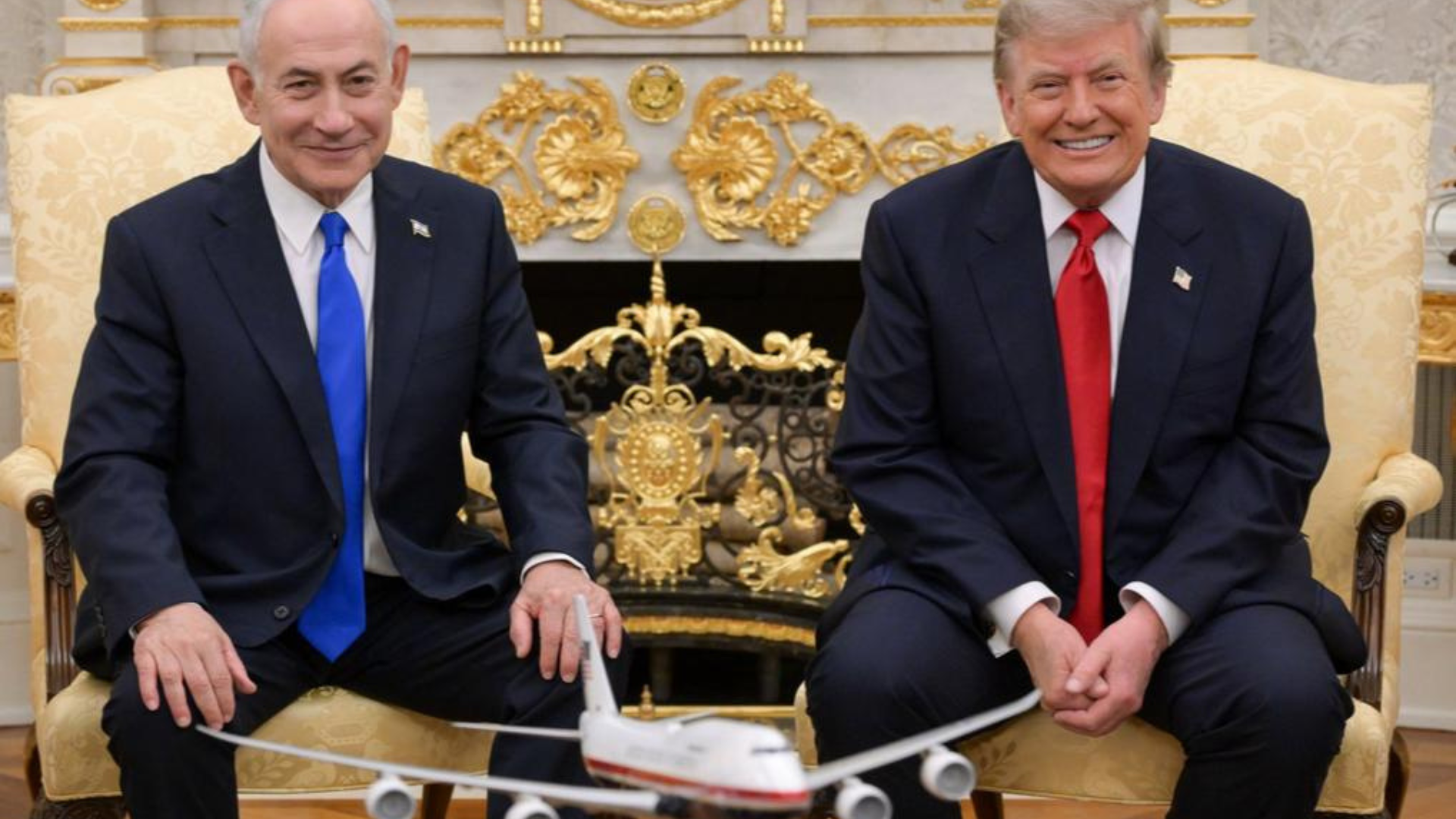 Donald Trump y Benjamín Netanyahu en reunión- CANVA