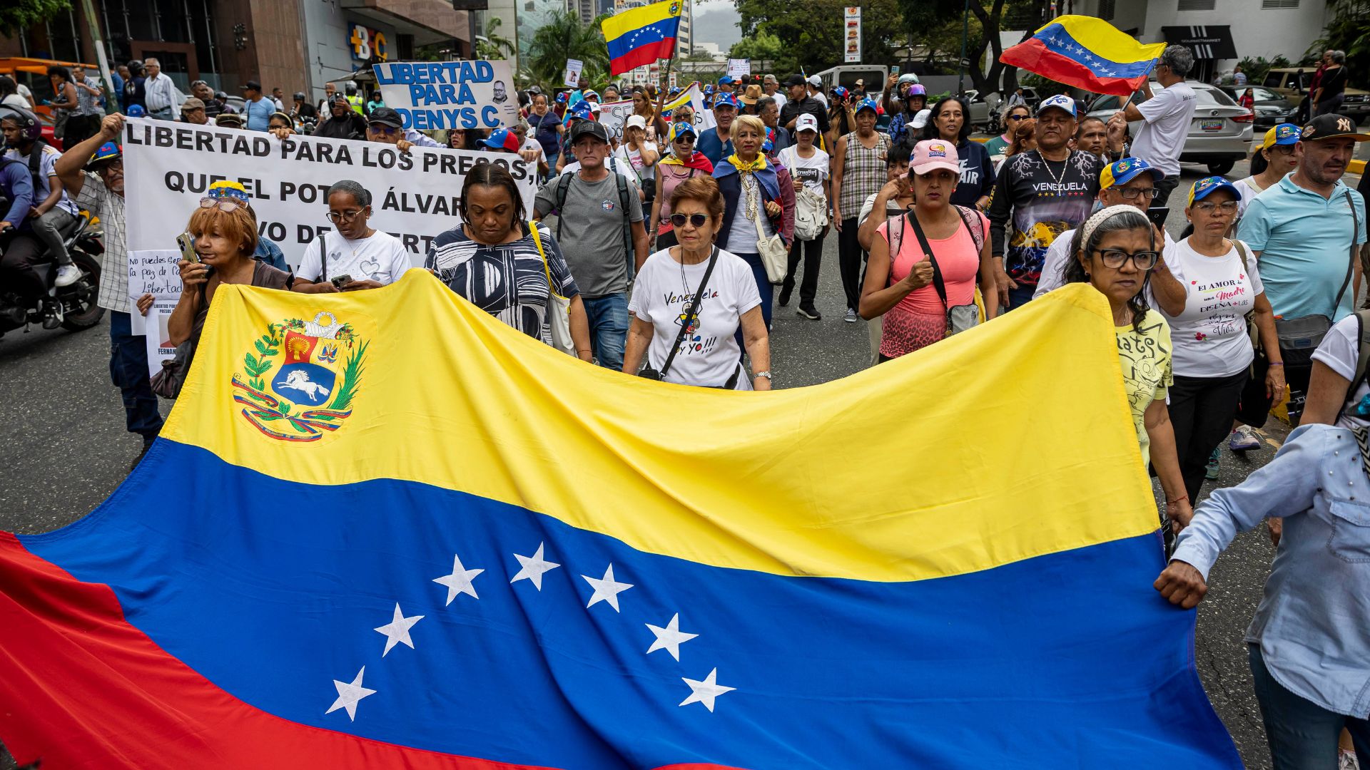 Manifestación para exigir elecciones en Venezuela-Foto: EFE
