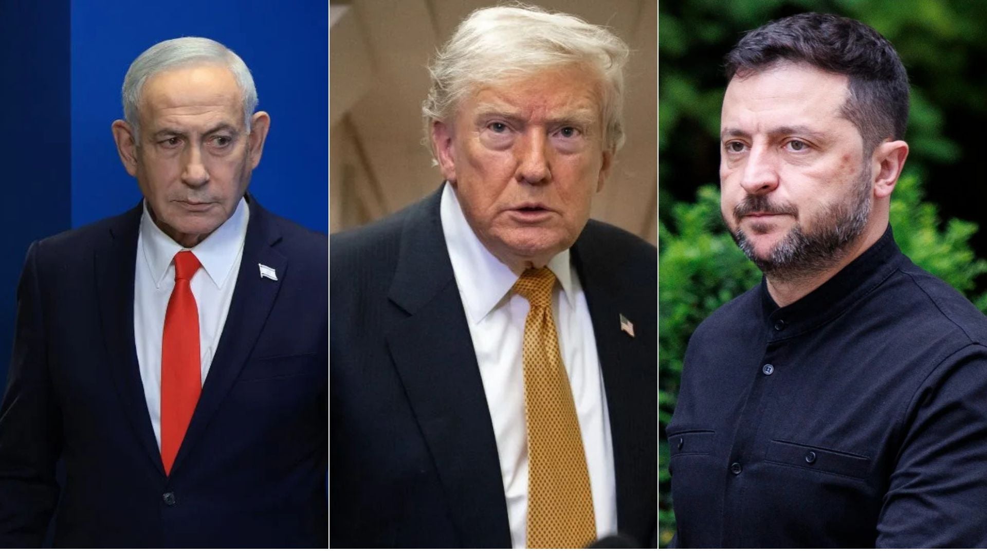 Trump adelantó encuentros con Netanyahu y Zelenski - Fotos: AFP/EFE