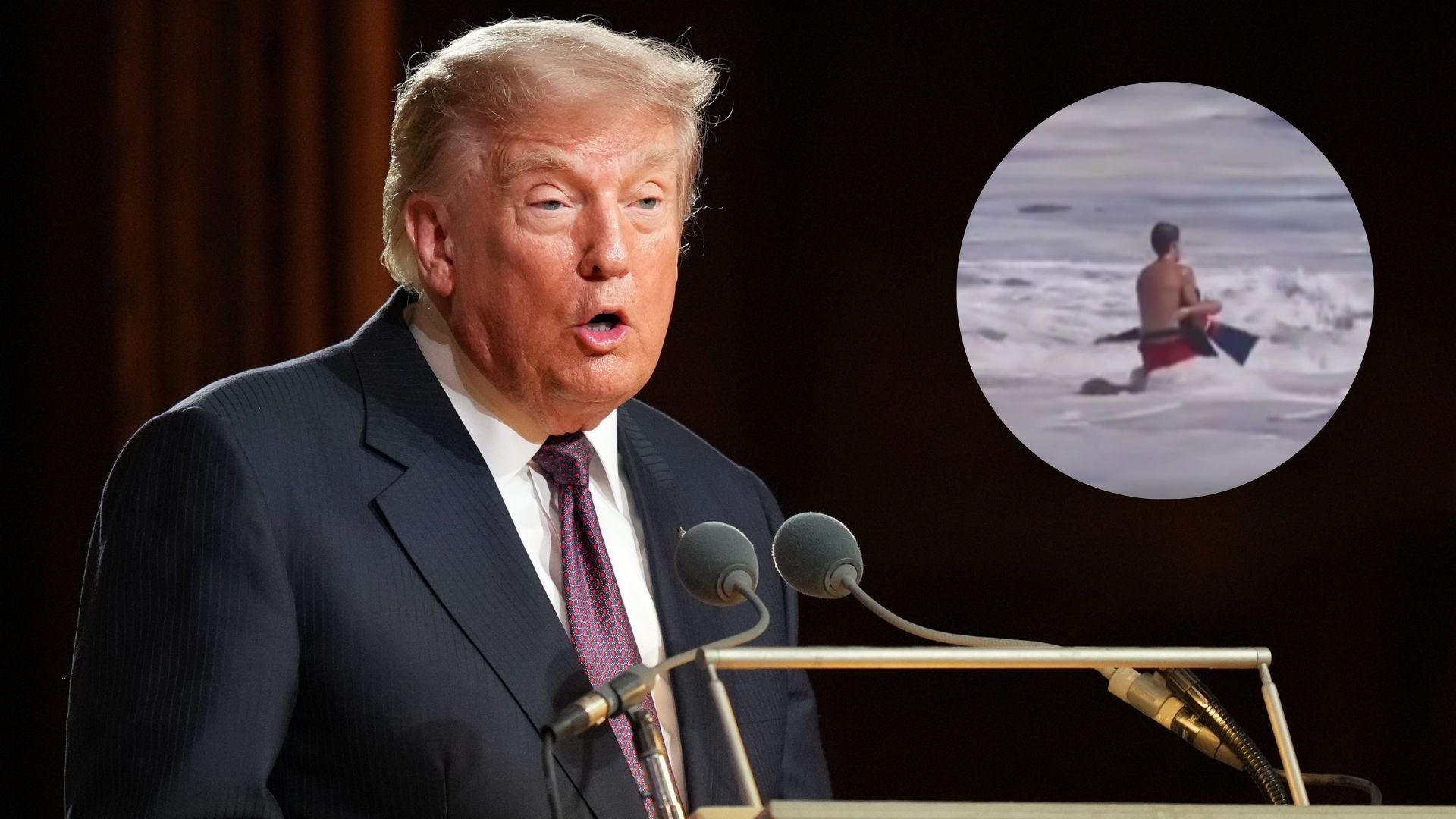 Donald Trump invitó a la Casa Blanca a salvavidas de 16 años - EFE y Redes