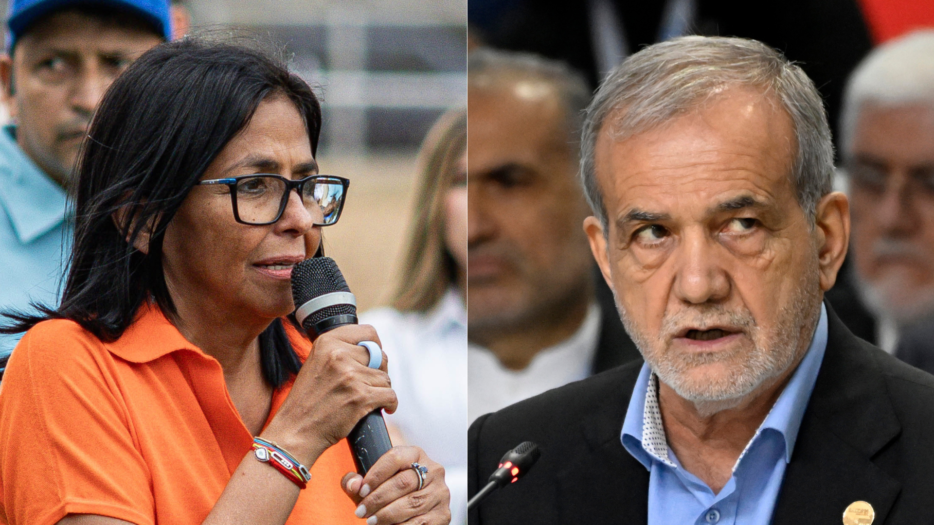 Delcy Rodríguez y Masoud Pezeshkian - Foto EFE