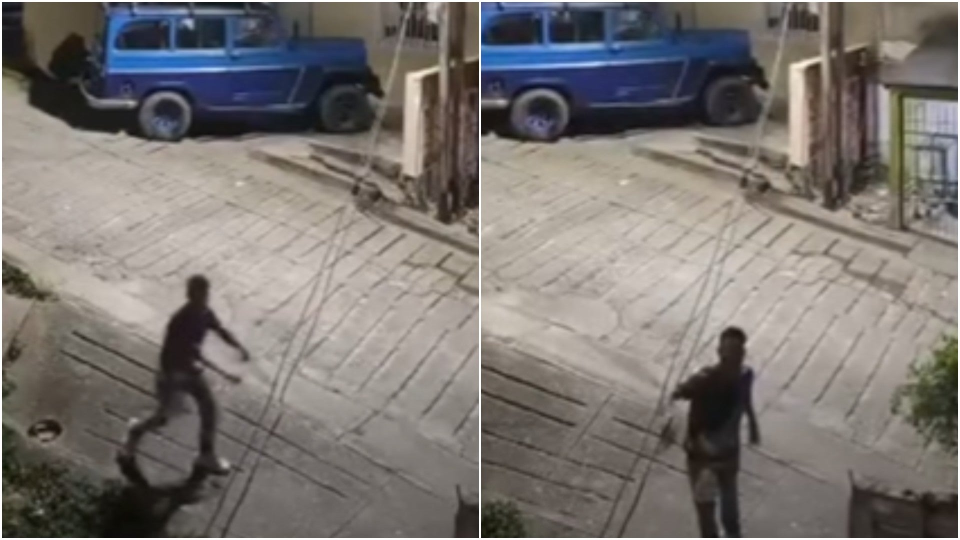 Hombre ataca a pedradas la casa de su vecina en Charallave, Venezuela - Fotos: X