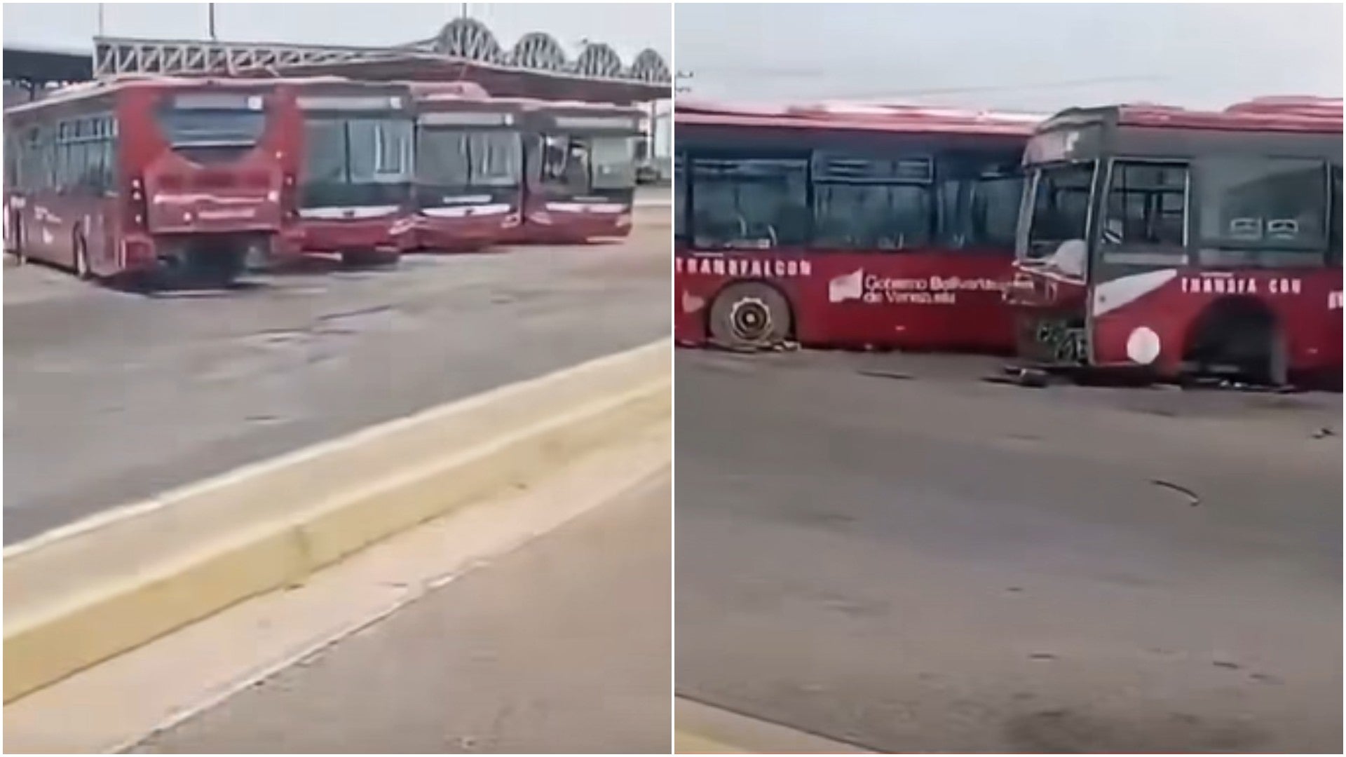 Decenas de autobuses Yutong abandonados en Venezuela - Fotos: Facebook